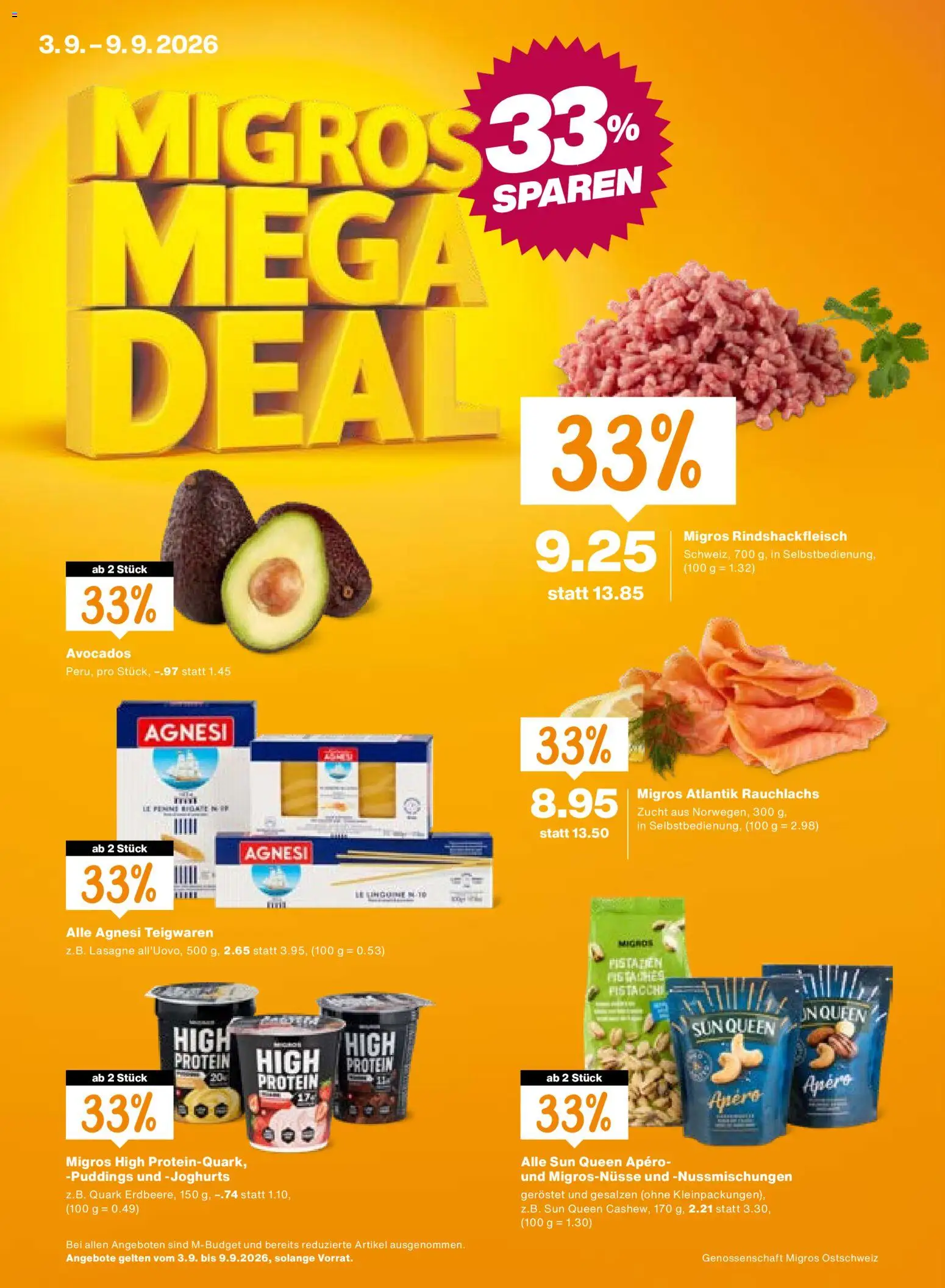 Vorschau des Merkblatts Migros aktionen vom Shop Migros gültig von 03.09.2026 bis 09.09.2026