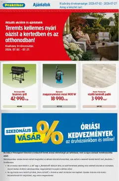 Praktiker - Praktiker akciós újság megtekintése, amely érvényes 2026.07.02.-től