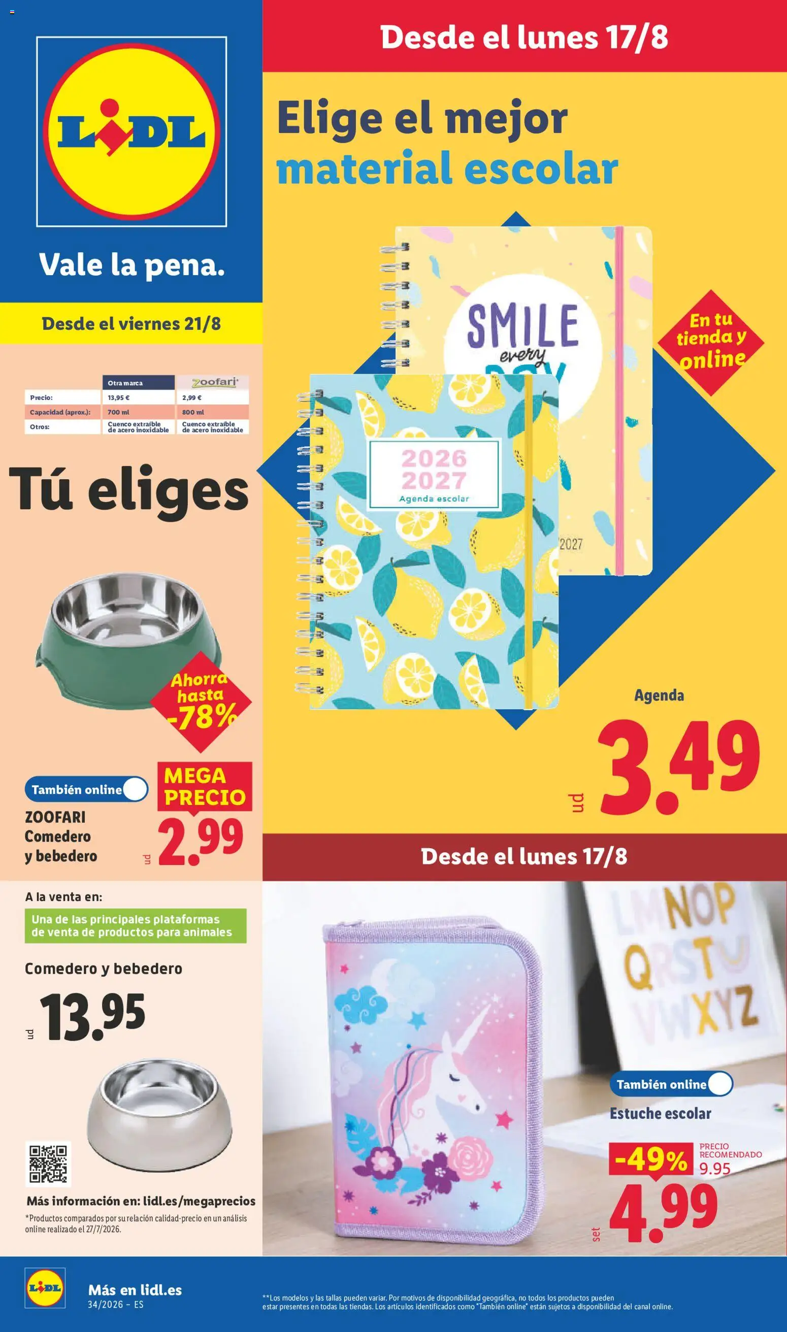 Vista previa del folleto de la tienda Lidl válido desde el 17/08/2026 