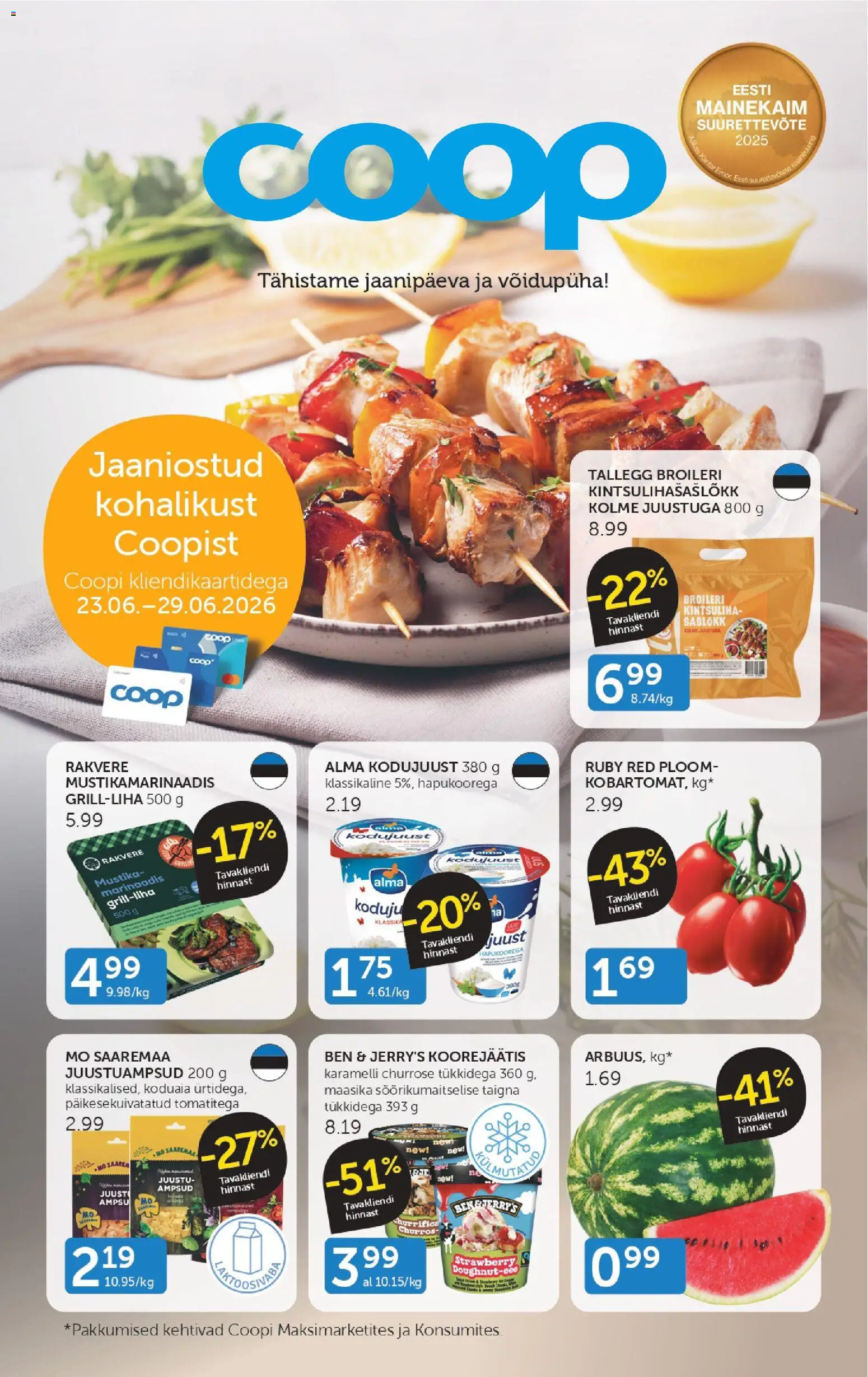 Coop kliendilehe eelvaade alates 23.06.2026