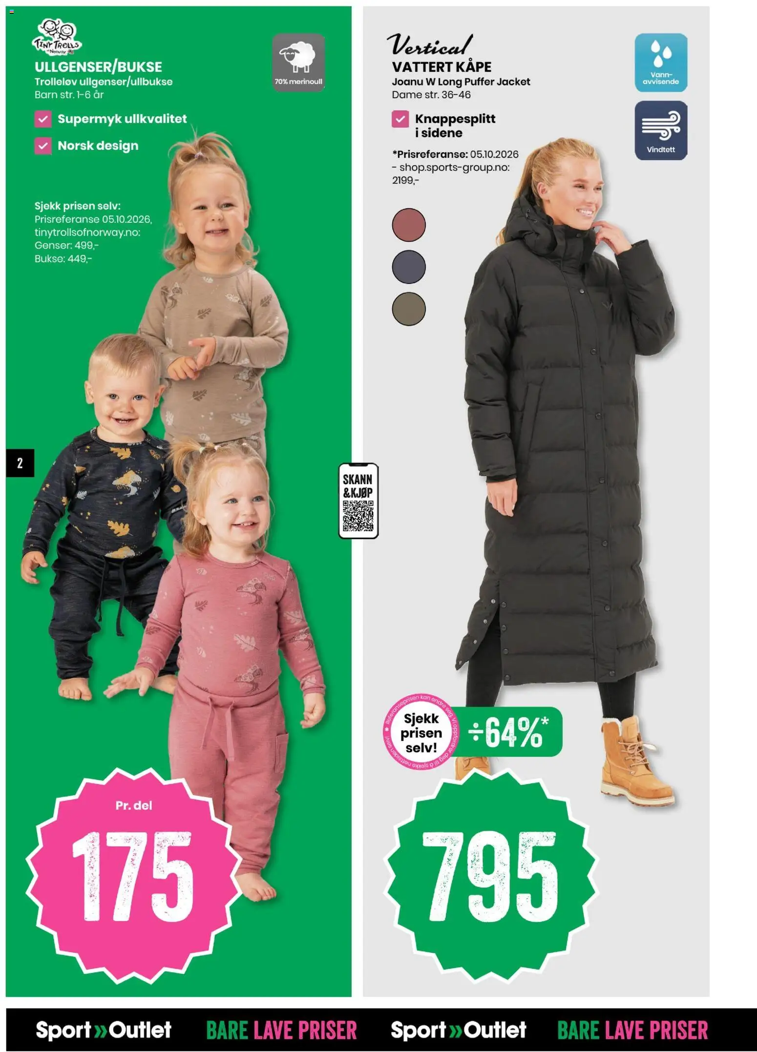 Forhåndsvis Sport Outlet kundeavis fra butikk Sport Outlet gyldig fra 20/10/2026 - Genser, Vann, Kåpe