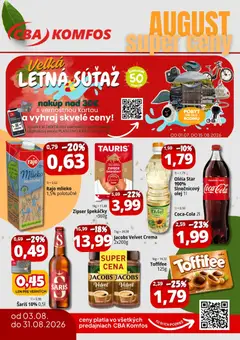 Náhľad CBA Komfos letáku platného od 03.08.2026