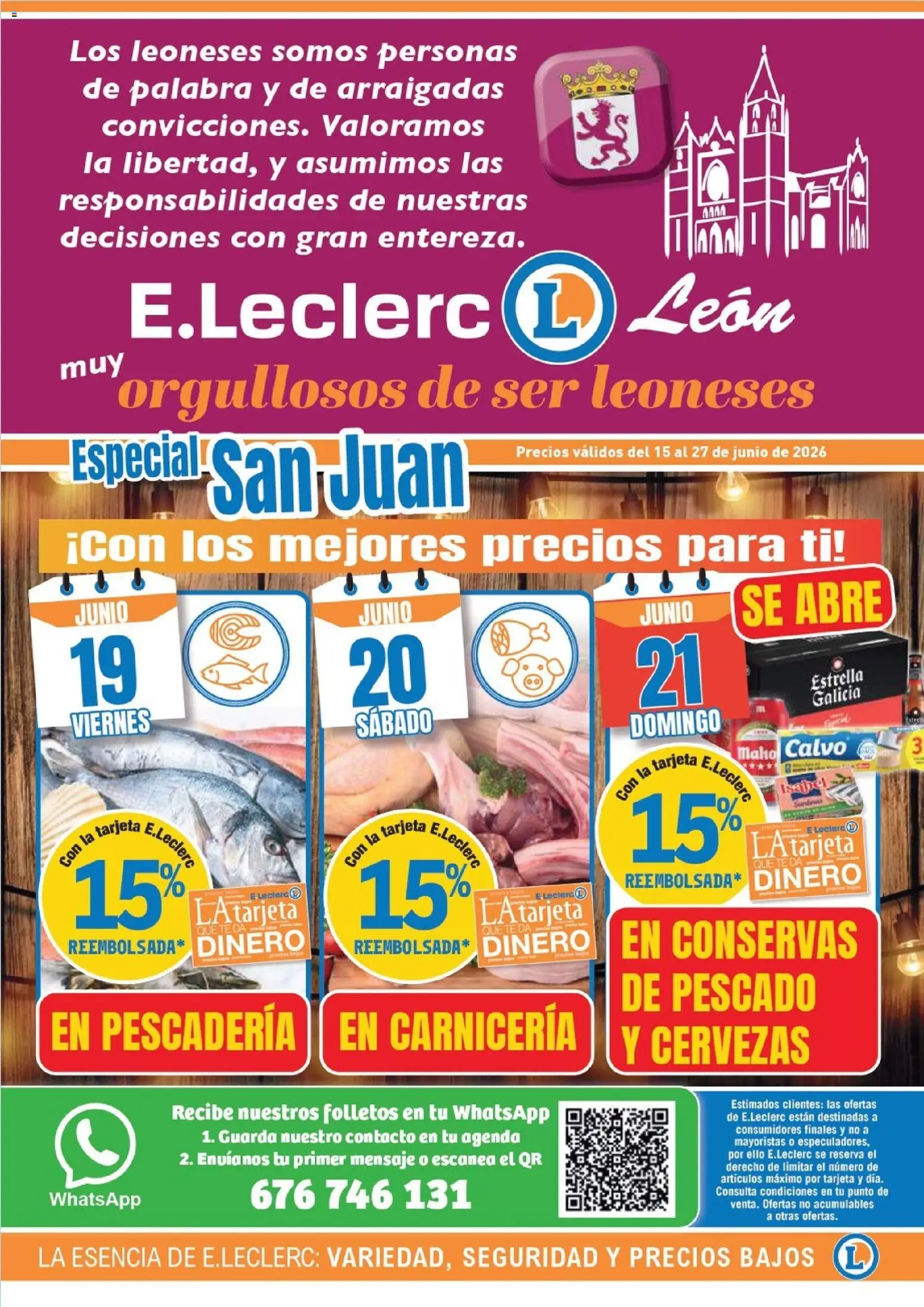 Vista previa del folleto de la tienda E.Leclerc válido desde el 15/06/2026 - Pescado, Conservas