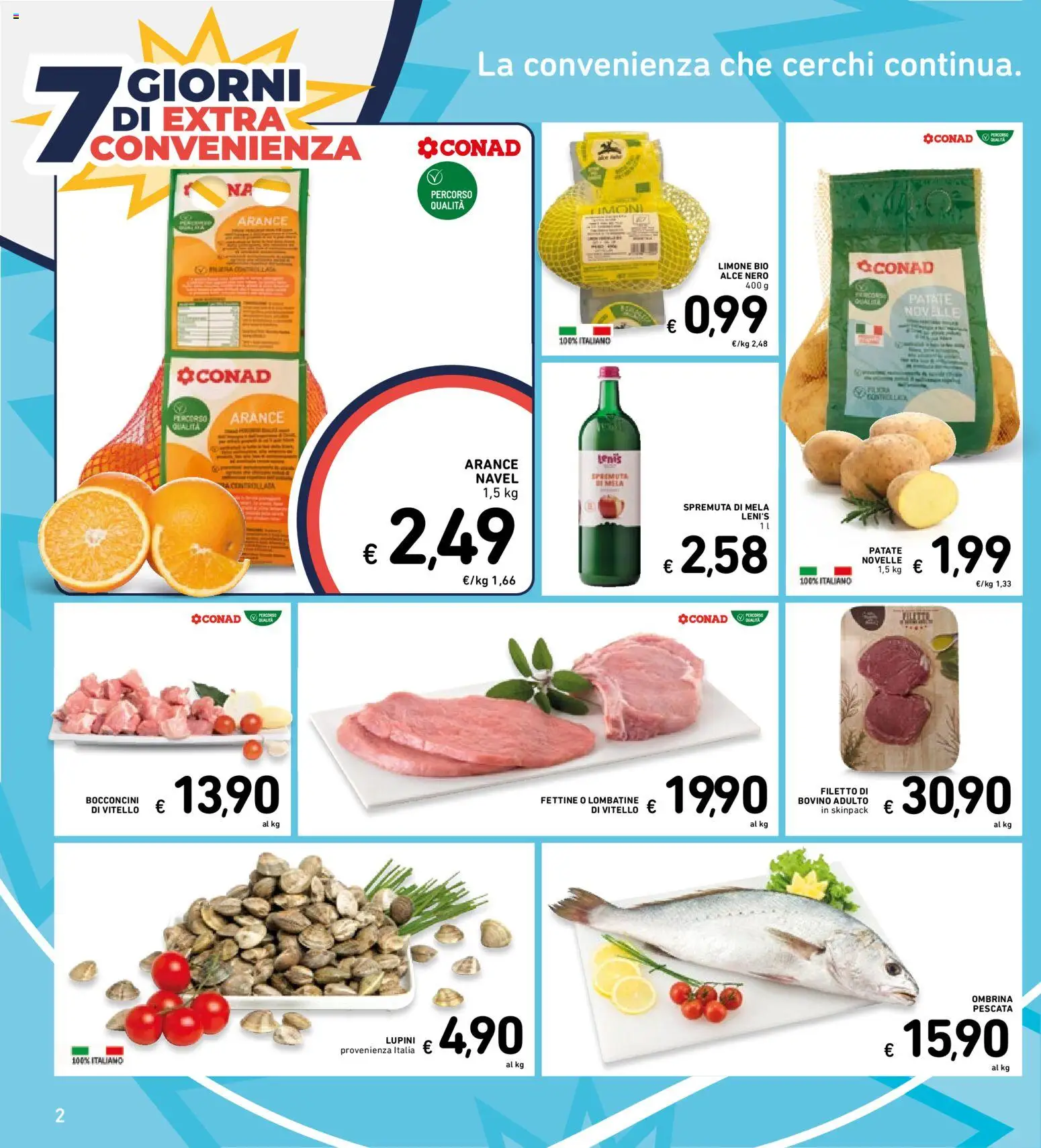 Anteprima dell'opuscolo Spazio Conad volantino dal negozio Spazio Conad valido da 27/10/2026 - Limone, Lupini, Bovino, Patate, Vitello, Filetto, Arance, Limoni