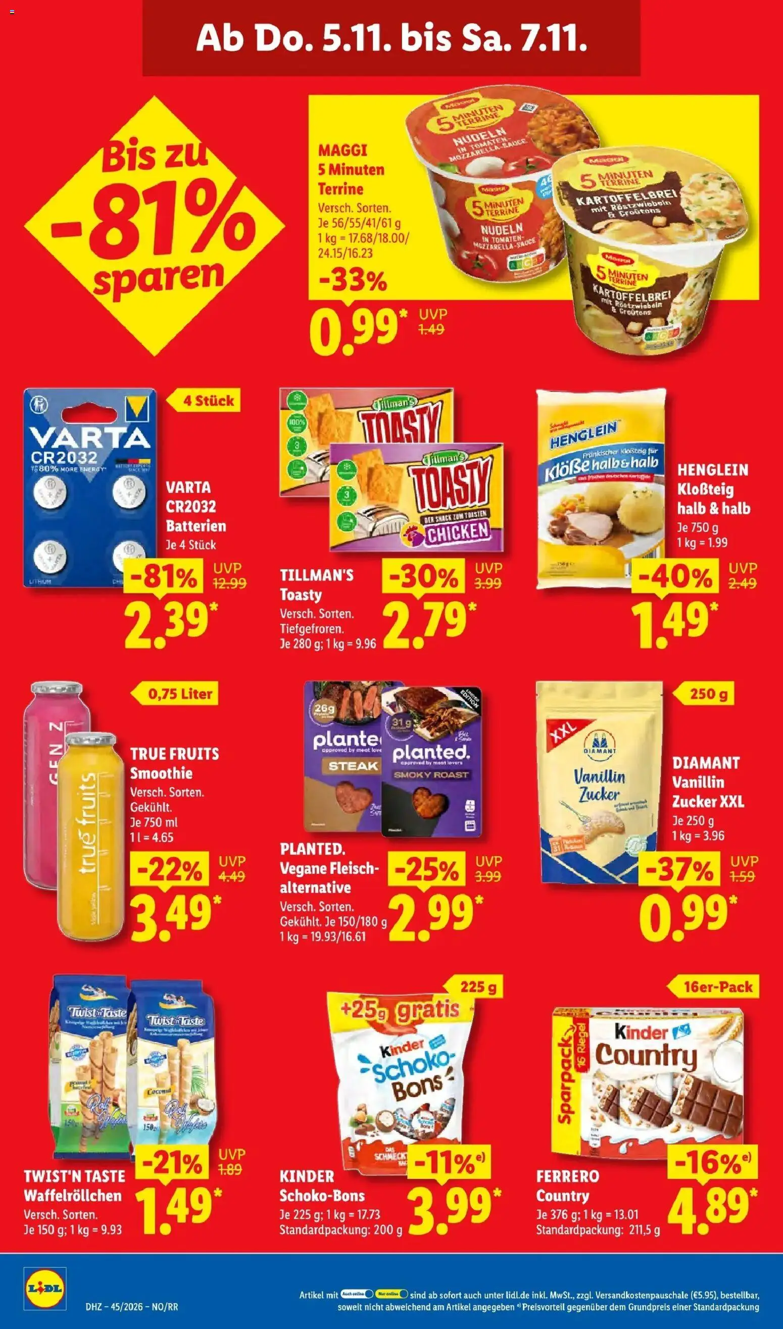 Vorschau von dem Prospekt des Geschäftes Lidl, gültig ab dem 02.11.2026