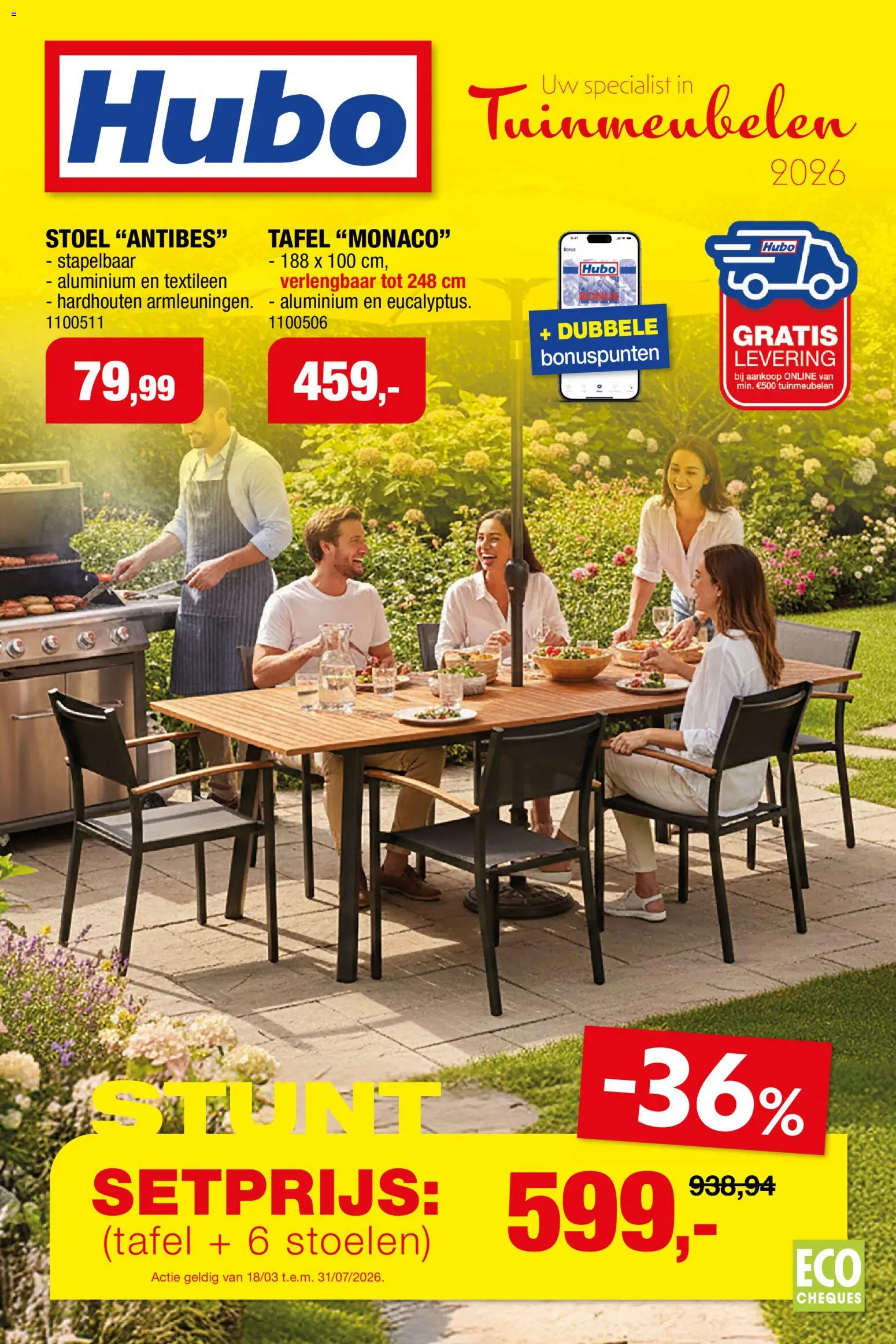 Voorbeeld van Hubo Tuinmeubelen special van winkel Hubo geldig vanaf 18/03/2026