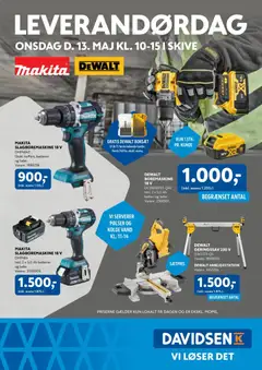 Eksempel på tilbudsavis Davidsen - Leverandørdag Makita-Dewalt Skive fra butik Davidsen gyldig fra 13/05/2026