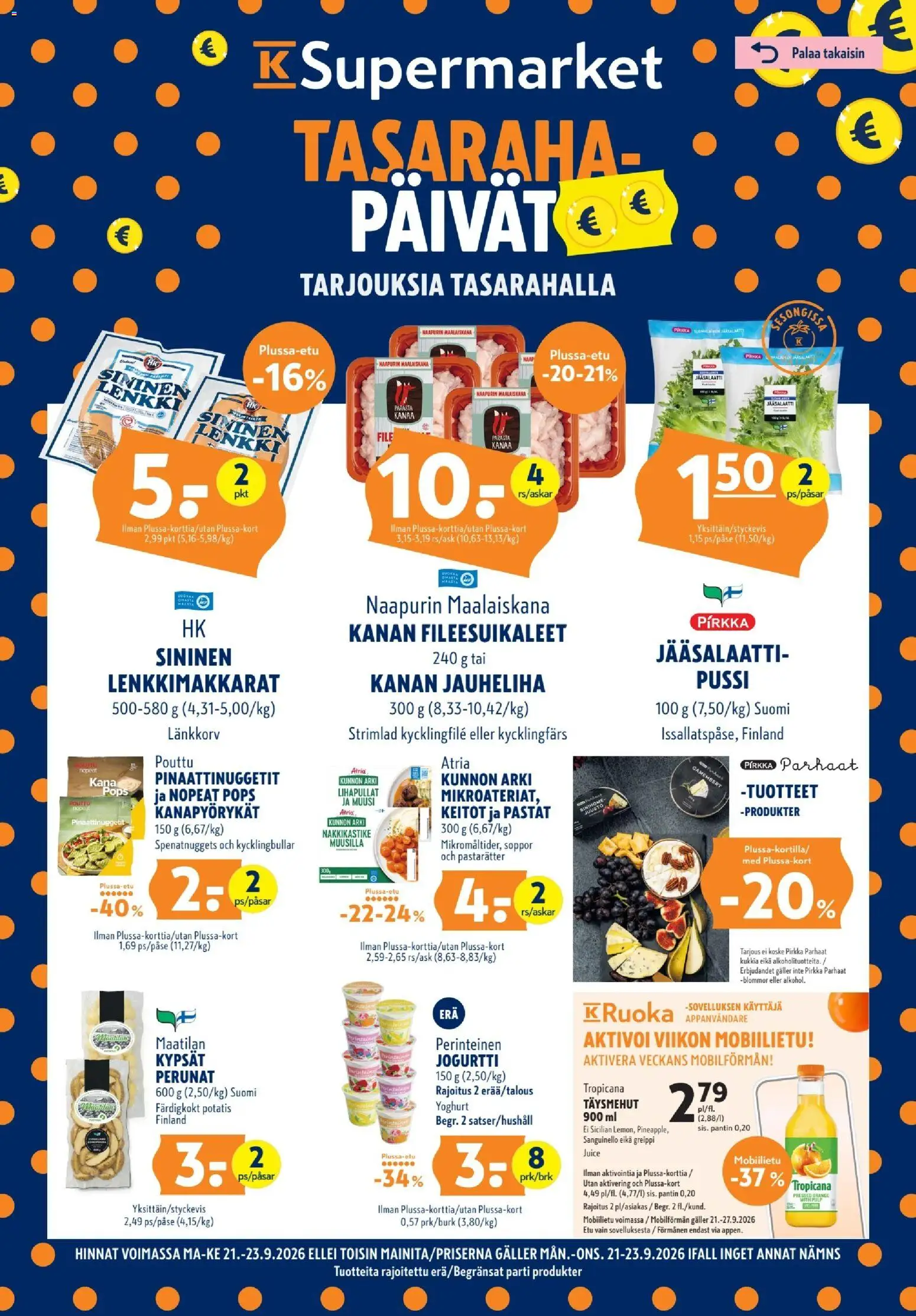 Kaupan K-Supermarket K-Supermarket tarjoukset esikatselu, voimassa 21/09/2026