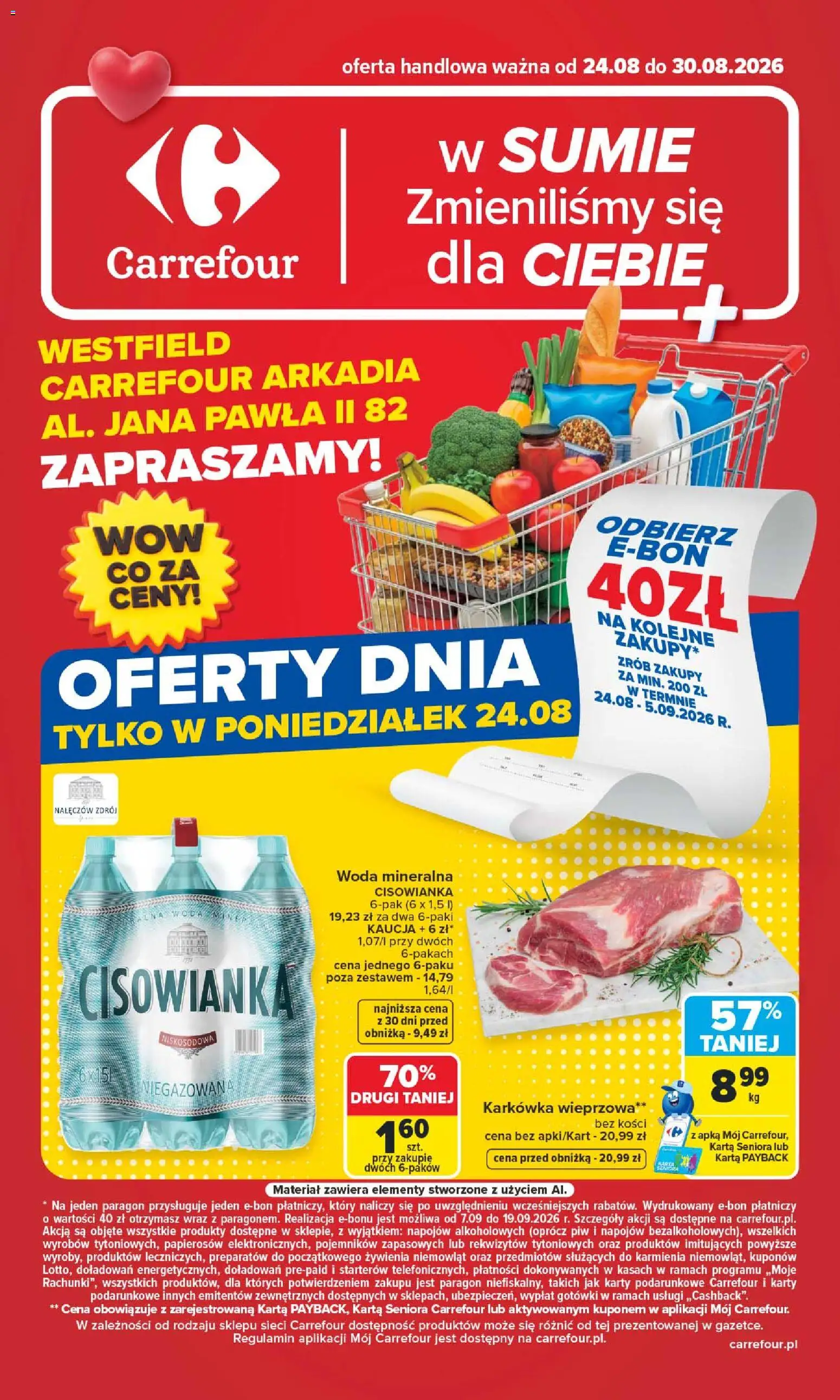 Pogląd gazetki "Carrefour gazetka - Warszawa" ze sklepu Carrefour ważnej od 24.08.2026