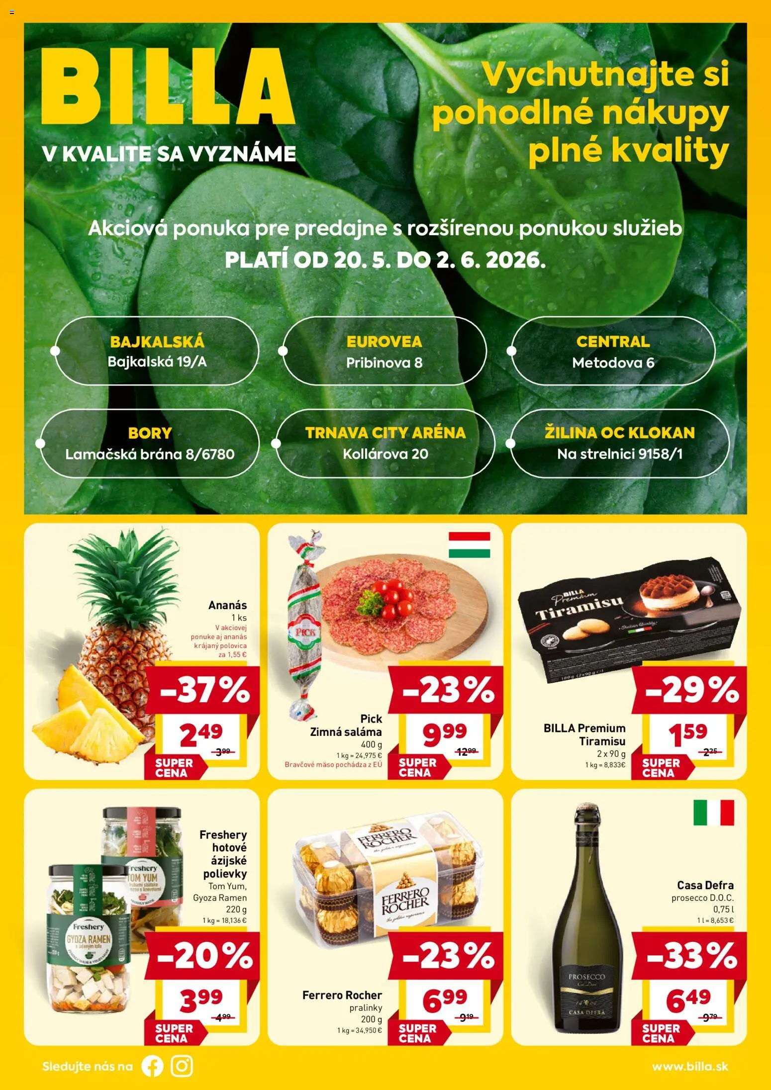 Náhľad Billa letáku platného od 20.05.2026
