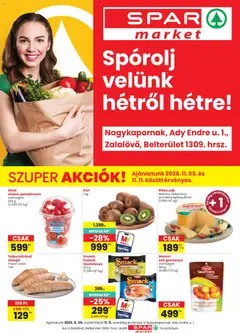 Spar Market - Spar Market Nagykapornak, Zalalovő szórólap megtekintése, amely érvényes 2026.11.05.-től