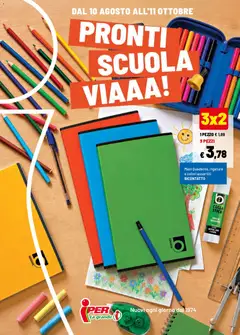 Anteprima dell'opuscolo Iper volantino Pronti, scuola, viaaa dal negozio Iper valido da 10/08/2026
