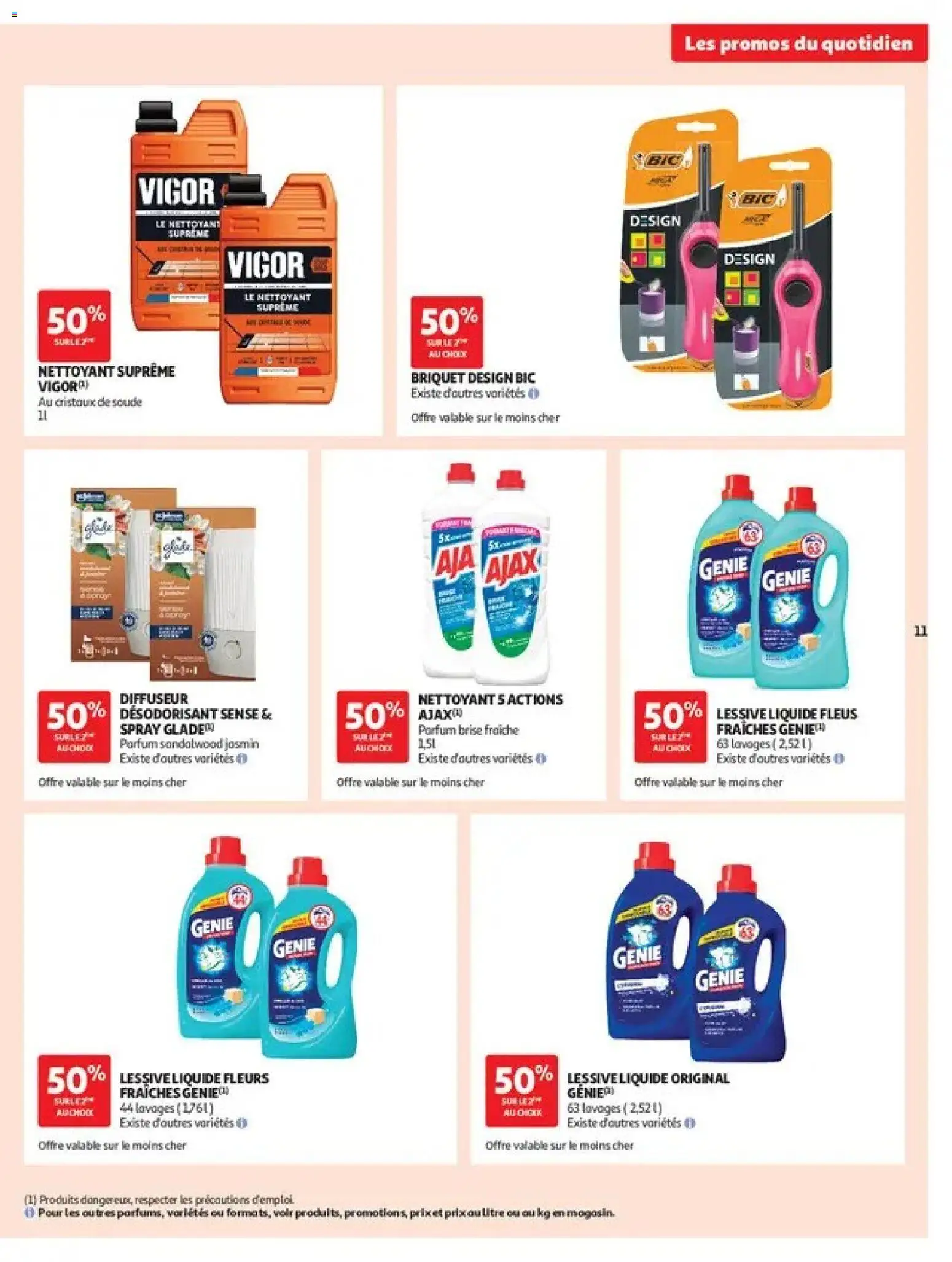 Prévisualisation de Auchan - Les promos du moment du magasin Auchan formulaire valide 27/10/2026 - Fleurs, Parfum, Cristaux de soude, Lessive, Diffuseur, Lessive Liquide, Désodorisant