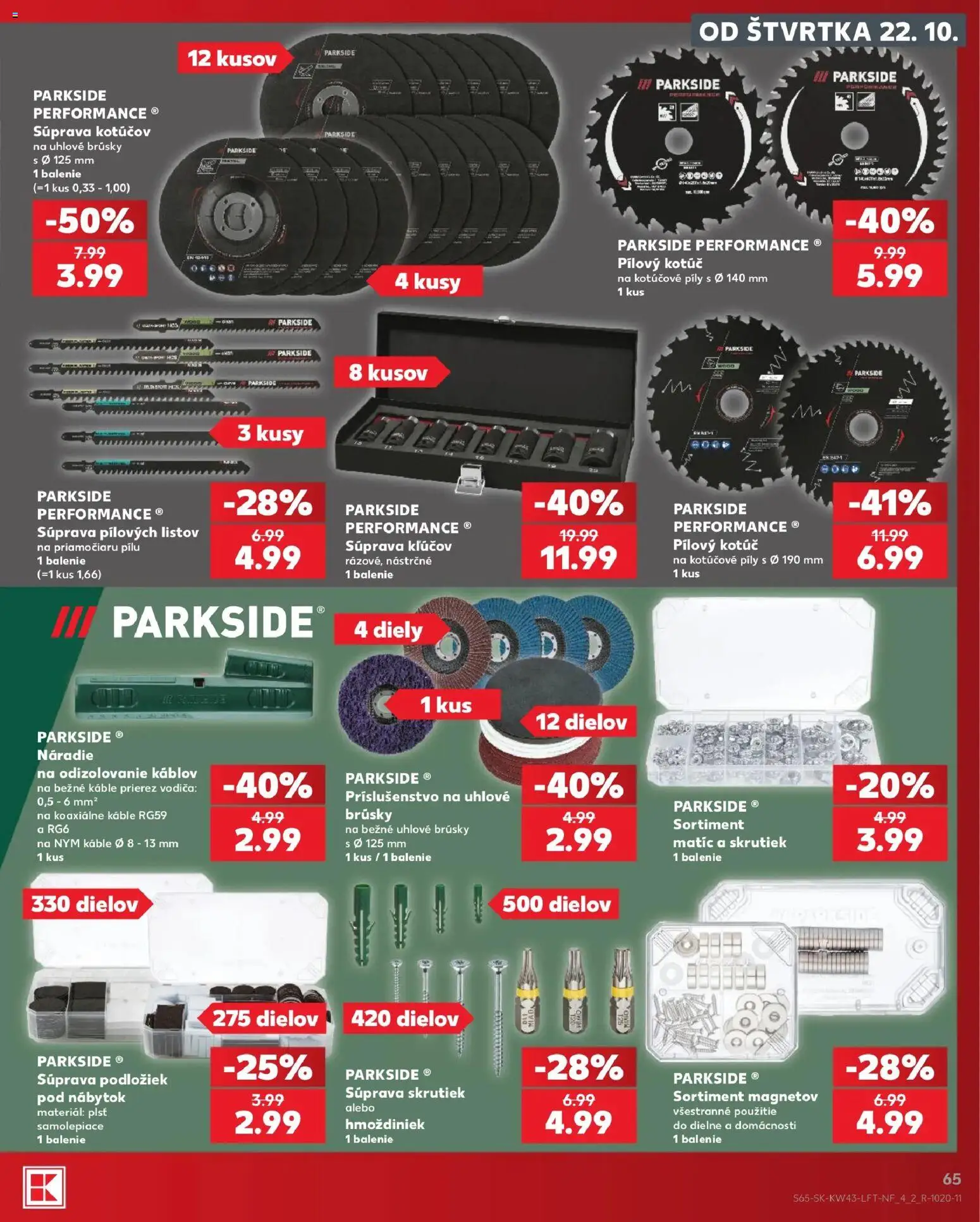 Náhľad Kaufland letáku platného od 22.10.2026 - Parkside, Nábytok, Náradie