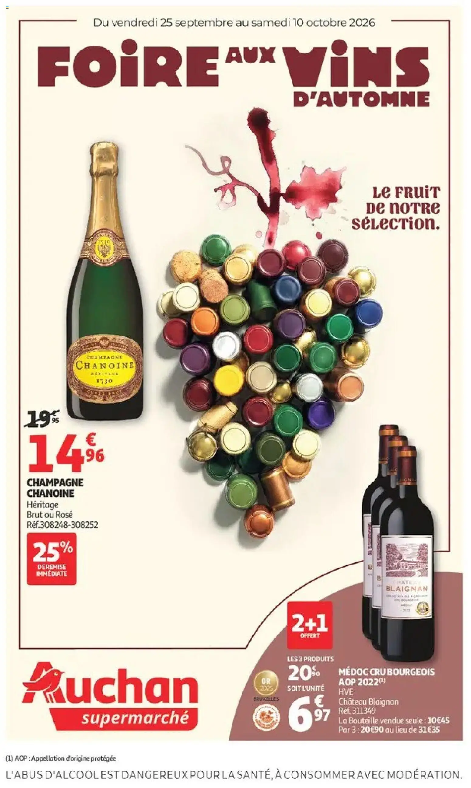 Prévisualisation de Auchan - Foire aux vins du magasin Auchan formulaire valide 25/09/2026