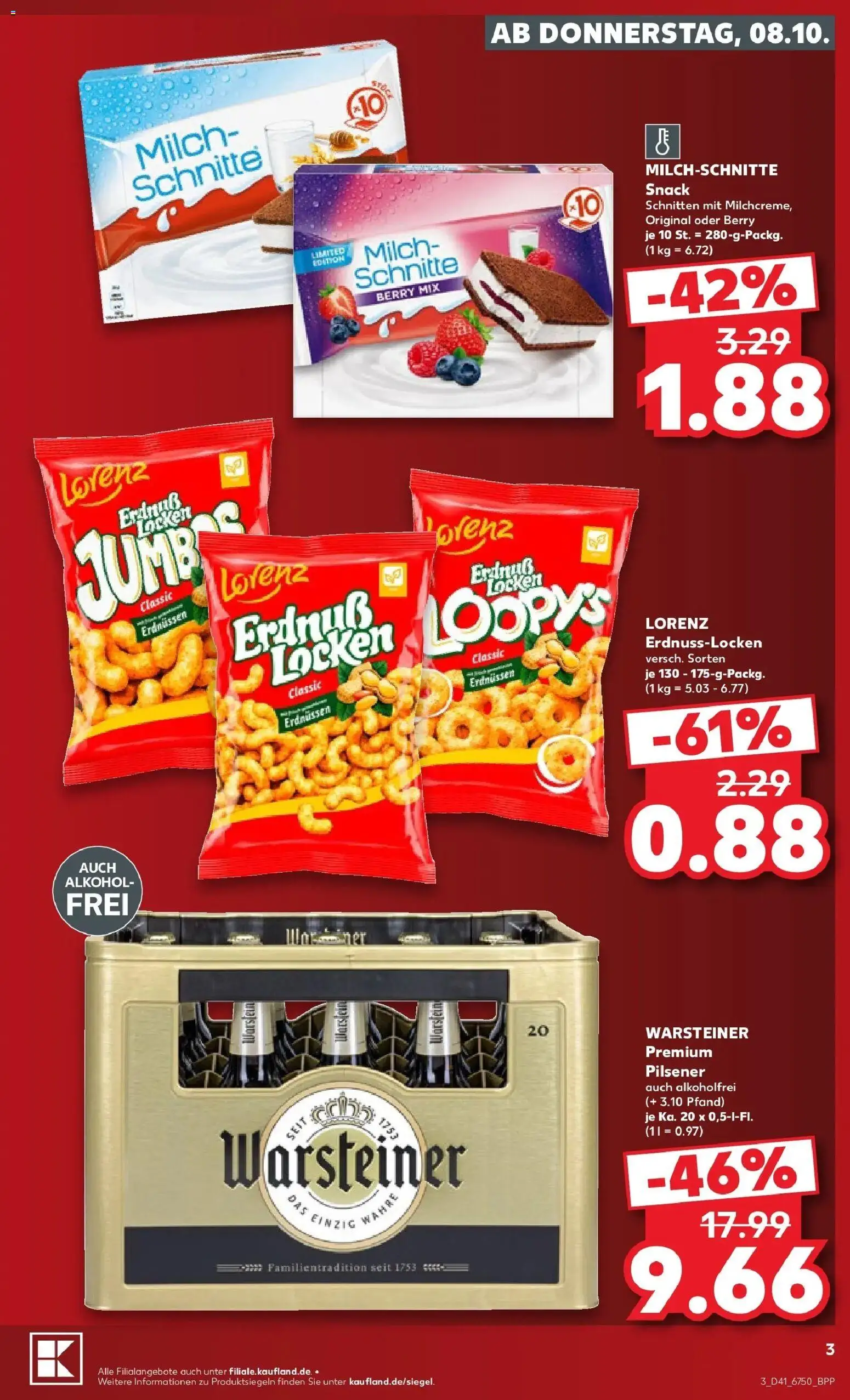 Vorschau von dem Prospekt des Geschäftes Kaufland, gültig ab dem 05.10.2026 - Alkohol, Milch, Warsteiner