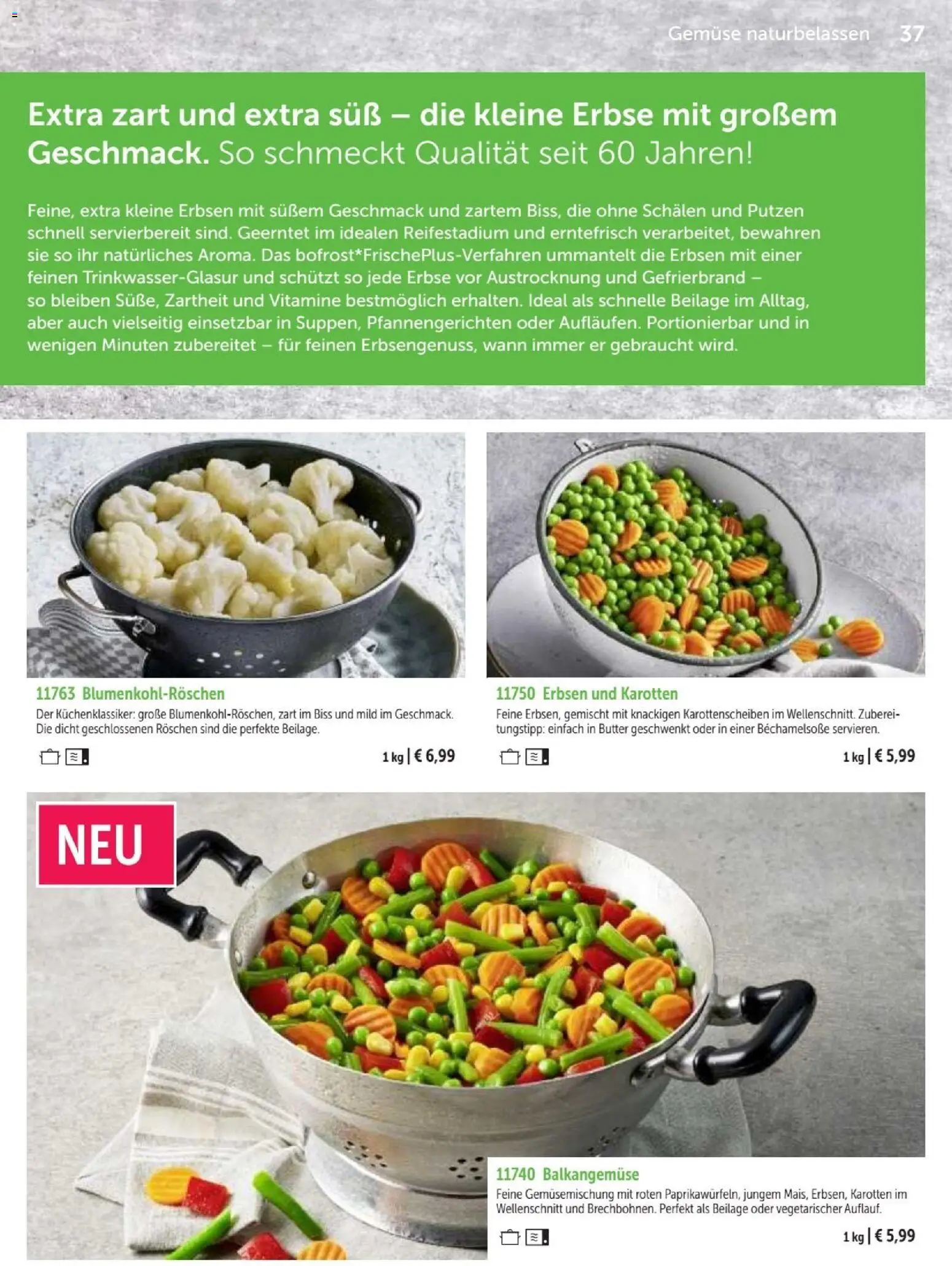Vorschau von dem Prospekt des Geschäftes Bofrost, gültig ab dem 07.09.2026 - Butter, Gemüse, Erbse, Erbsen