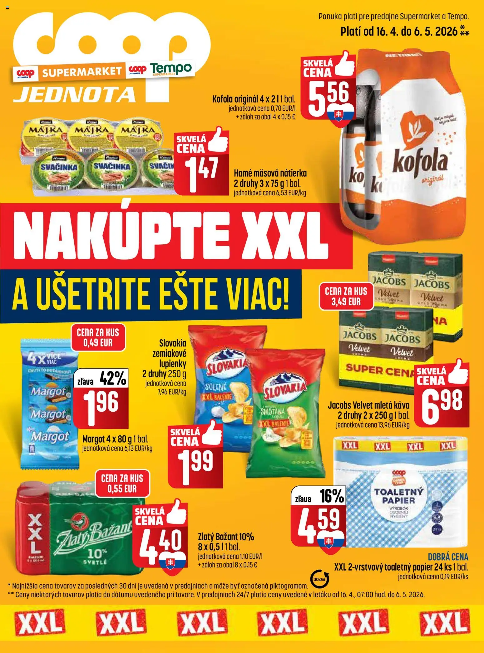 Náhľad COOP Jednota letáku platného od 16.04.2026