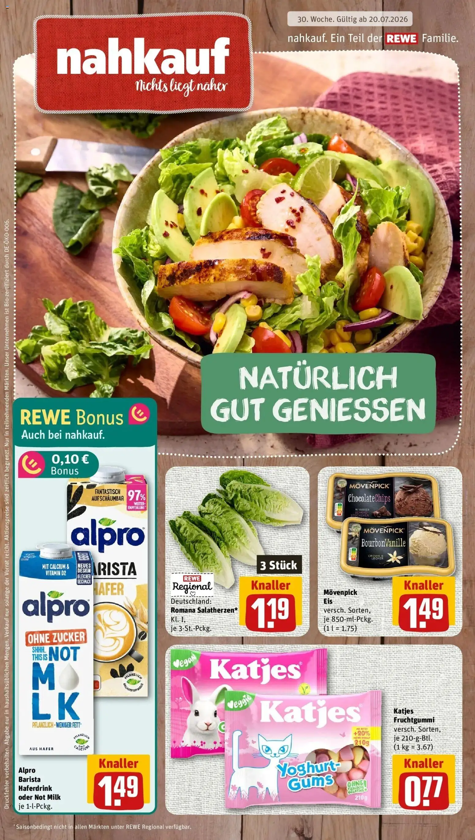 Vorschau von dem Prospekt des Geschäftes Rewe, gültig ab dem 20.07.2026