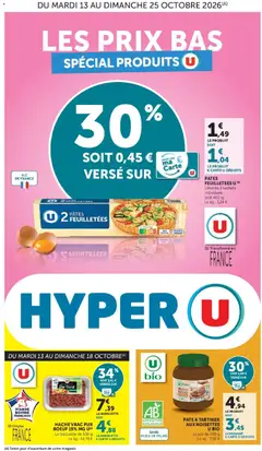 Prévisualisation de Hyper U - Les prix bas de la semaine du magasin Hyper U formulaire valide 13/10/2026
