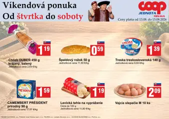 Náhľad COOP Jednota letáku platného od 13.08.2026