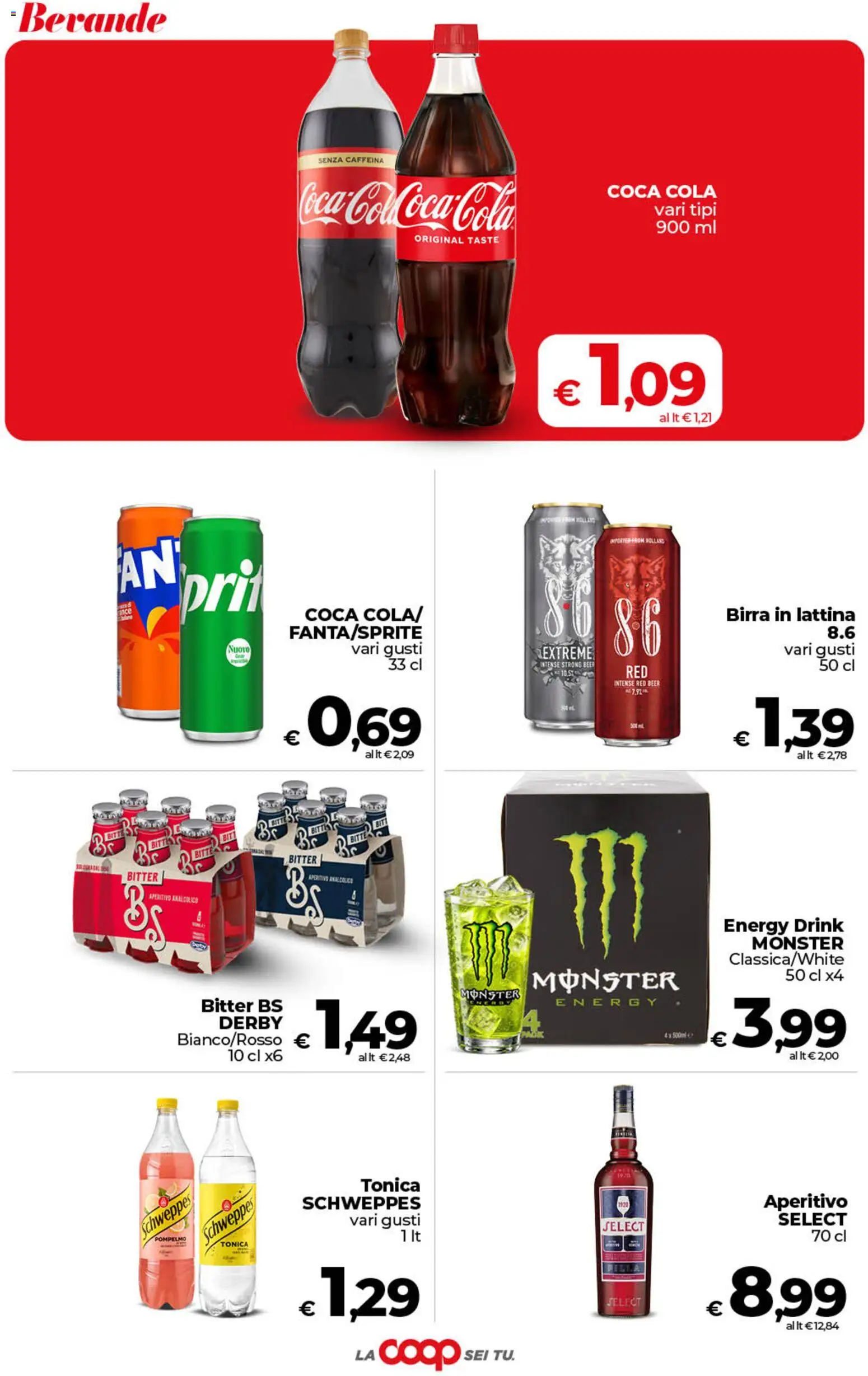 Anteprima dell'opuscolo COOP volantino Sicilia dal negozio COOP valido da 01/09/2026 - Aperitivo, Coca Cola, Birra, Pompelmo, Bevande, Birra in lattina