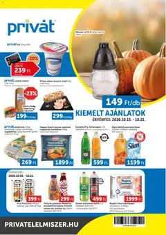 PRIVÁT - PRIVÁT akciós újság megtekintése, amely érvényes 2026.10.15.-től