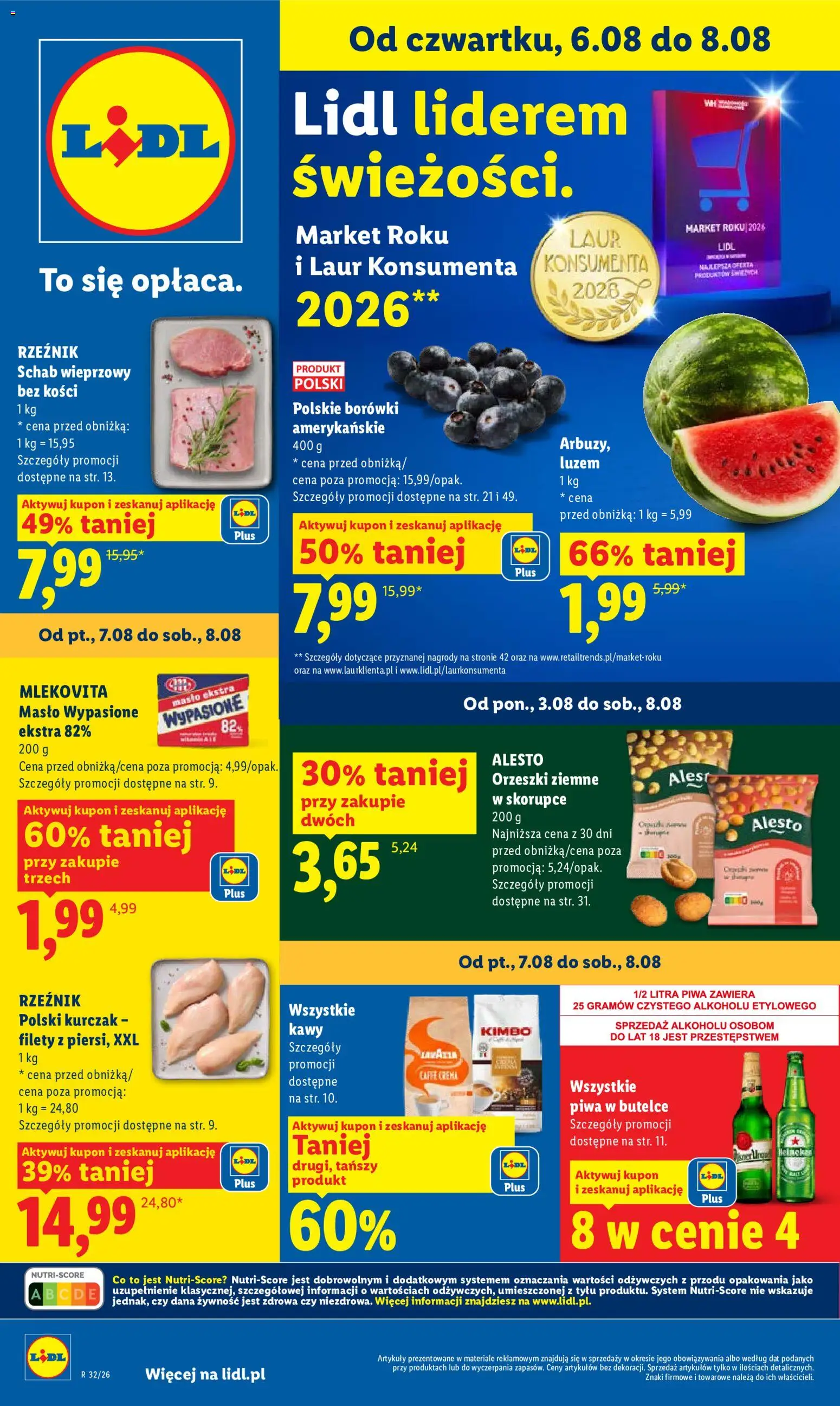 Náhled nabídky: Lidl Polsko Lidl Polsko leták platný od 06.08.2026 - Máslo, Crema, Caffè crema