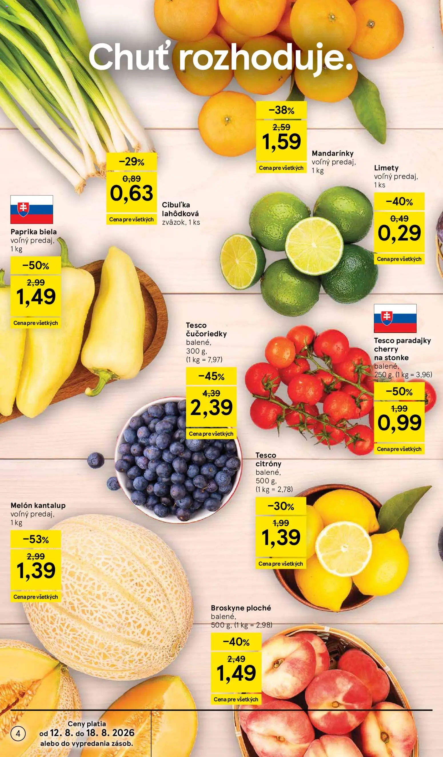 Náhľad Tesco letáku platného od 12.08.2026