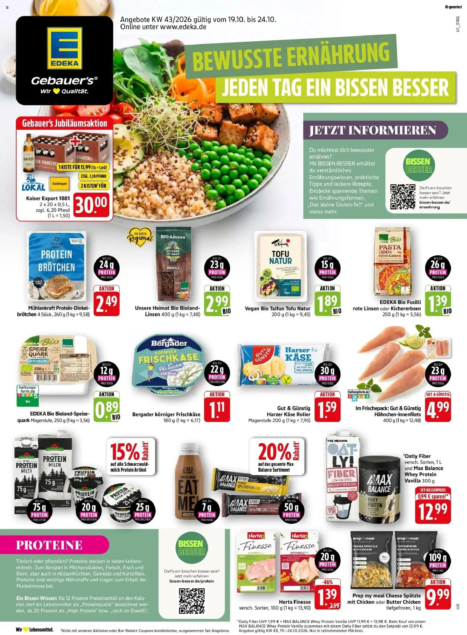 Vorschau von dem Prospekt des Geschäftes Edeka, gültig ab dem 19.10.2026