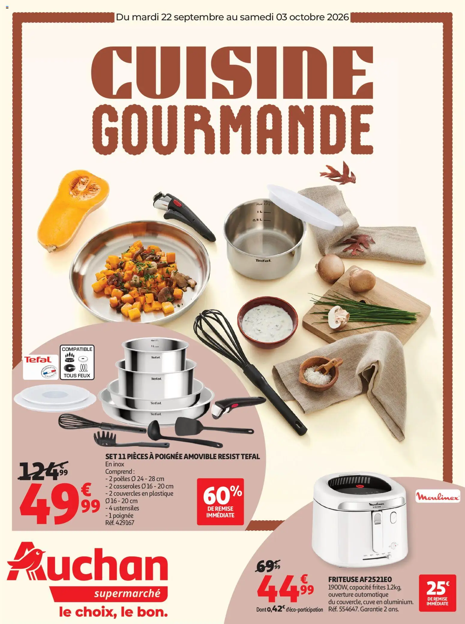 Voorbeeld van Auchan Cuisine gourmande supers van winkel Auchan geldig vanaf 22/09/2026