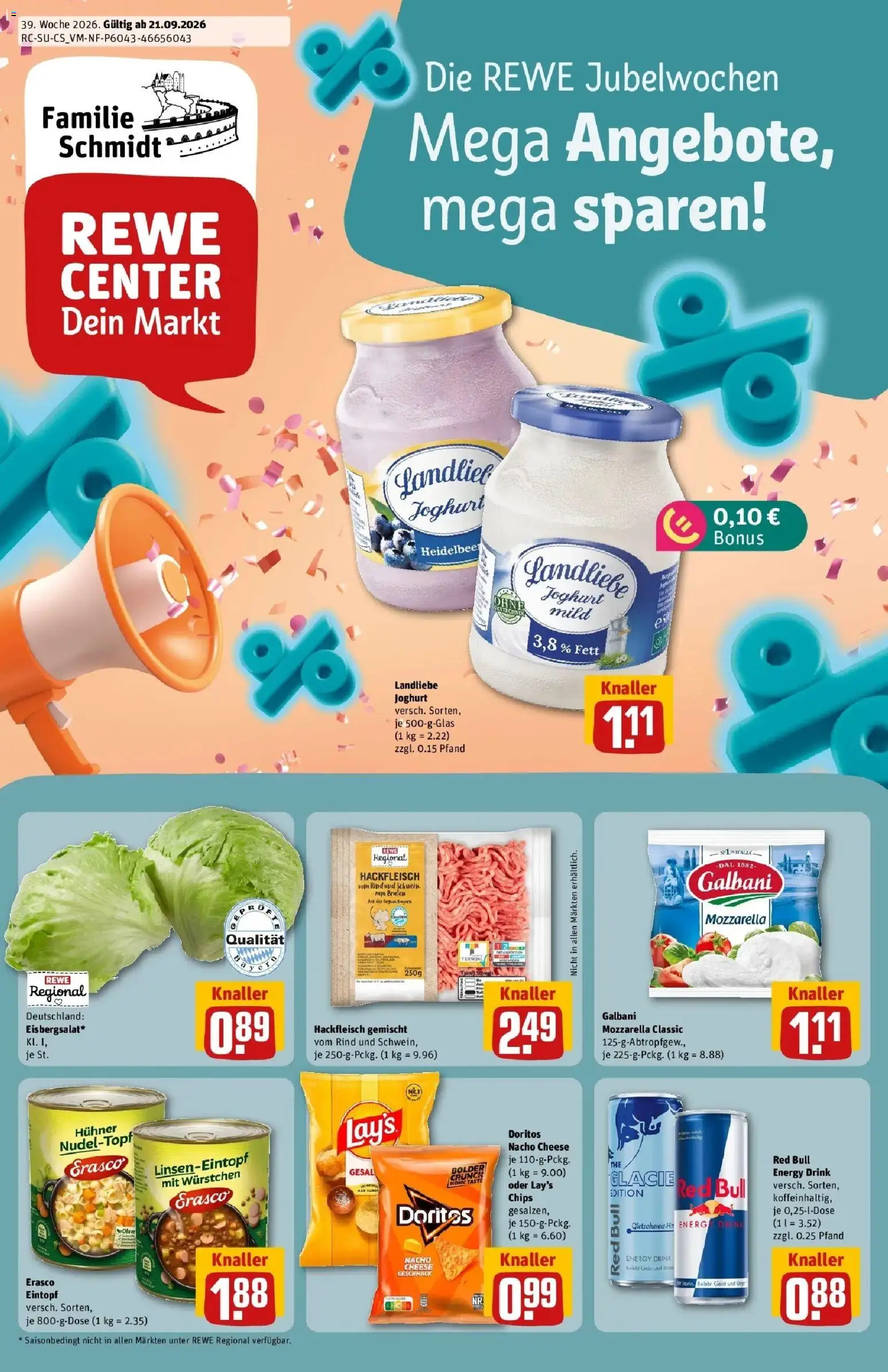 Vorschau von dem Prospekt des Geschäftes Rewe, gültig ab dem 21.09.2026