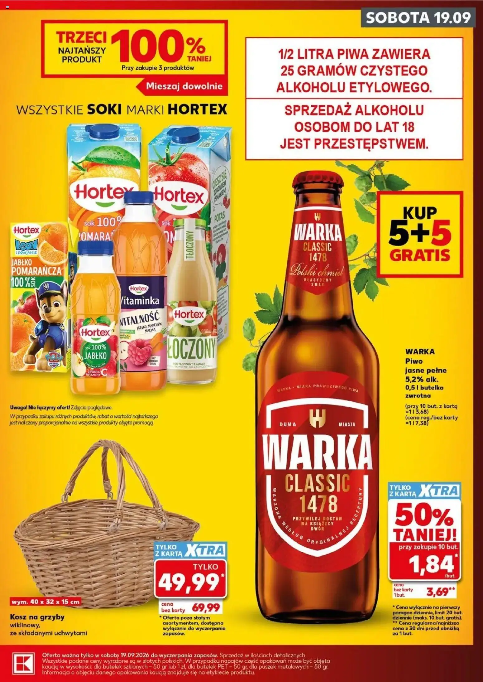 Pogląd gazetki "Kaufland gazetka - Super sobota" ze sklepu Kaufland ważnej od 19.09.2026