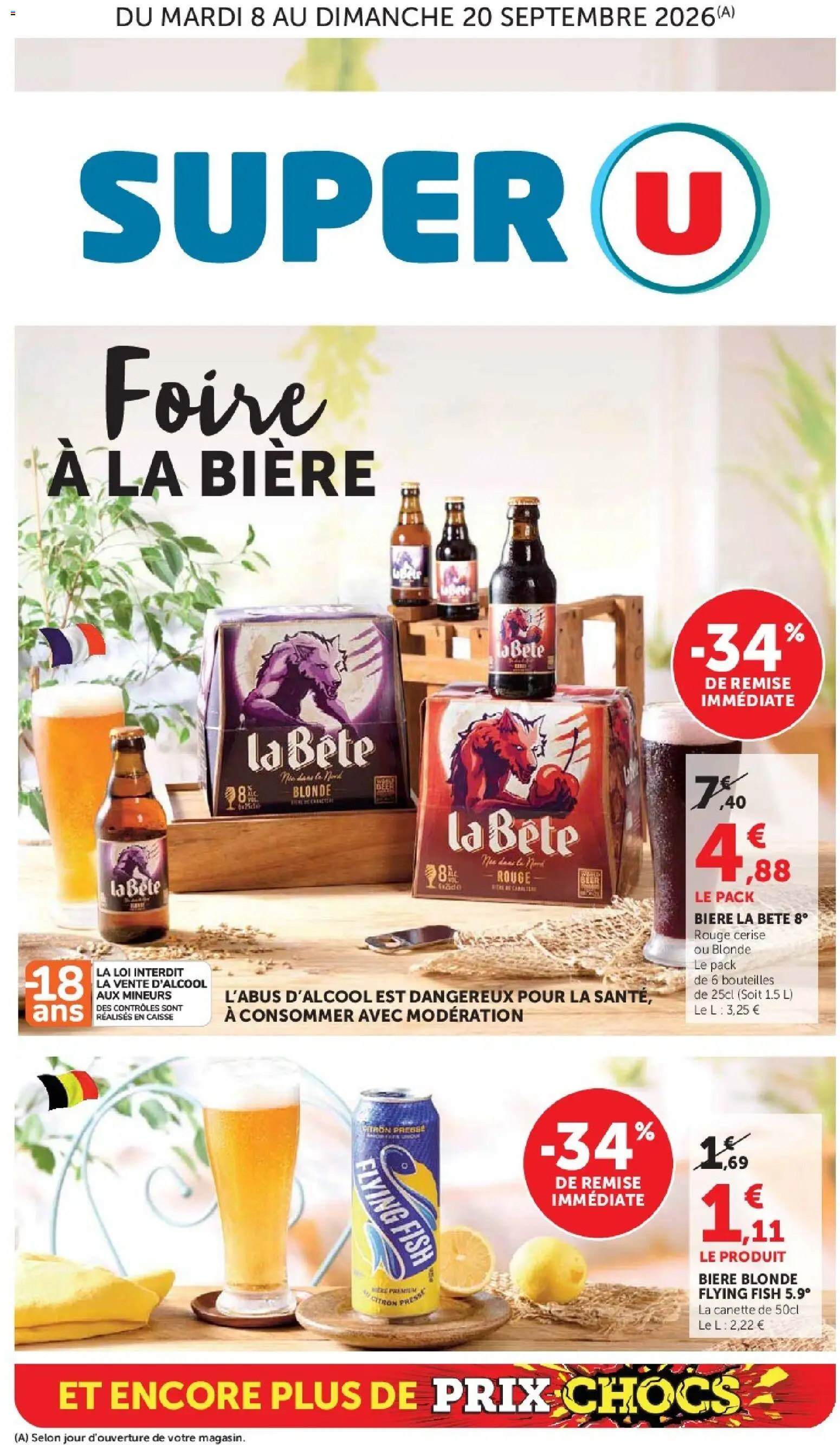 Prévisualisation de Super U - Foire à la bière du magasin Super U formulaire valide 08/09/2026