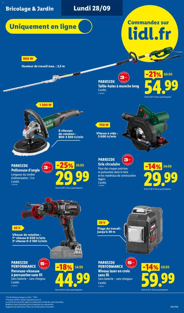 Nouveau catalogue Lidl à partir du 24/09