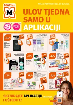 Pregled letka Müller Katalog trgovine Müller vrijedi od 20.07.2026