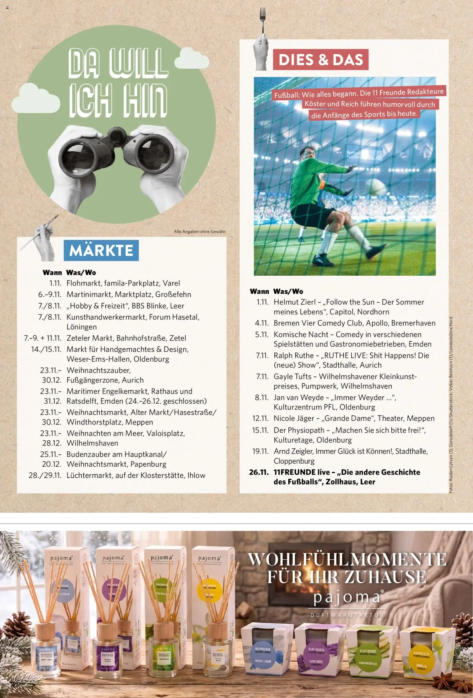 Vorschau von dem Prospekt des Geschäftes Famila Nordwest, gültig ab dem 01.11.2026 - Fußball, Lavendel, Vanille