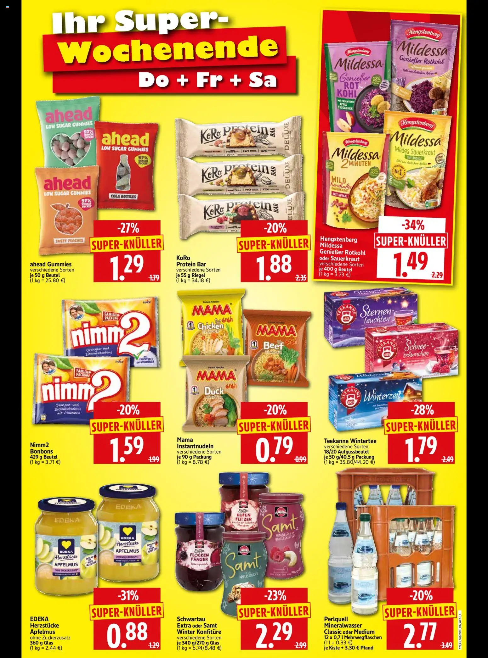 Vorschau von dem Prospekt des Geschäftes HERKULES, gültig ab dem 22.10.2026 - Äpfel, Wein, Cola, Mineralwasser, Teekanne, Rotkohl, Apfelmus, Flocken