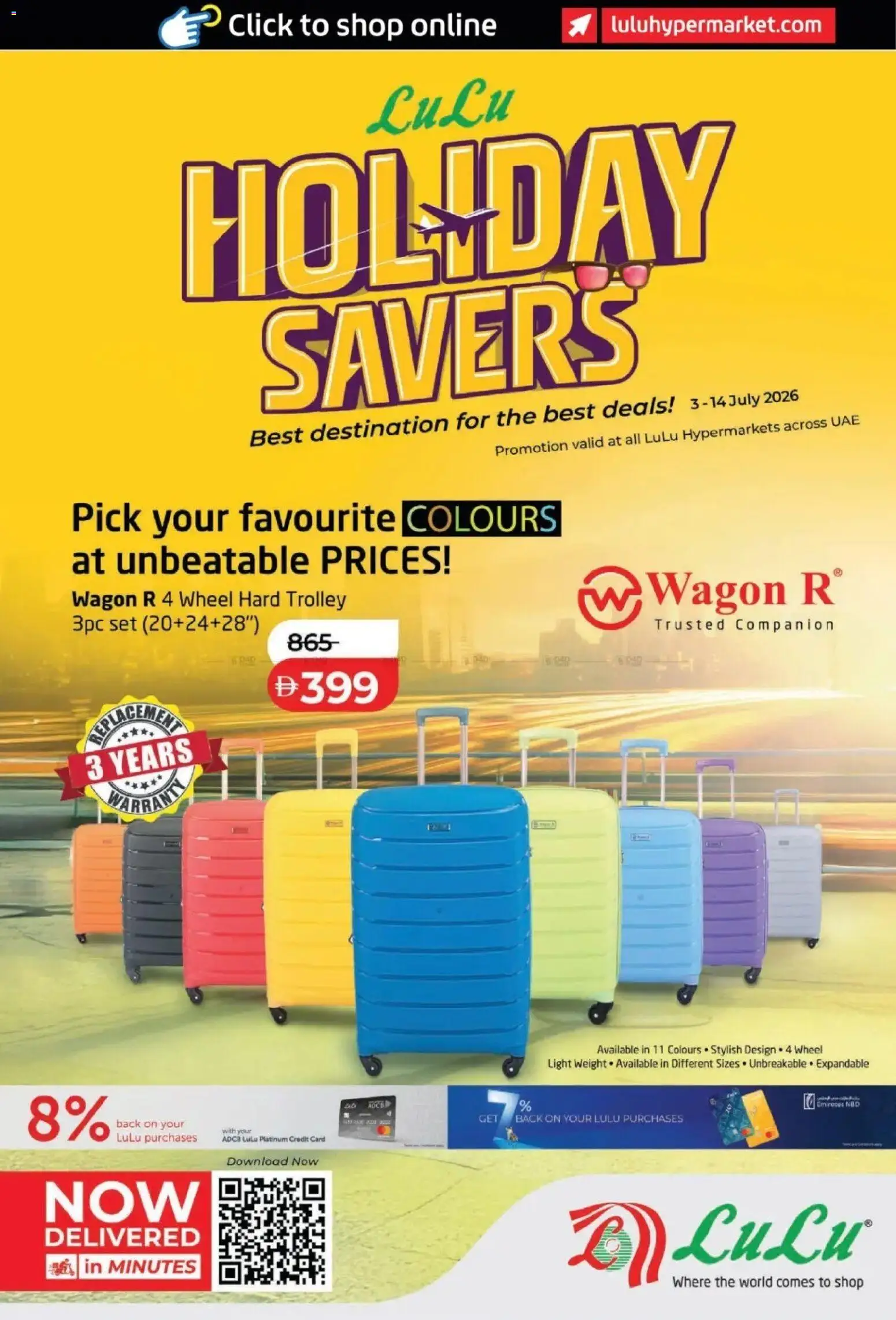 Preview of the catalogue Lulu Hypermarket catalogue Holiday Savers of store Lulu Hypermarket valid from 3 Jul, 2026 - Light