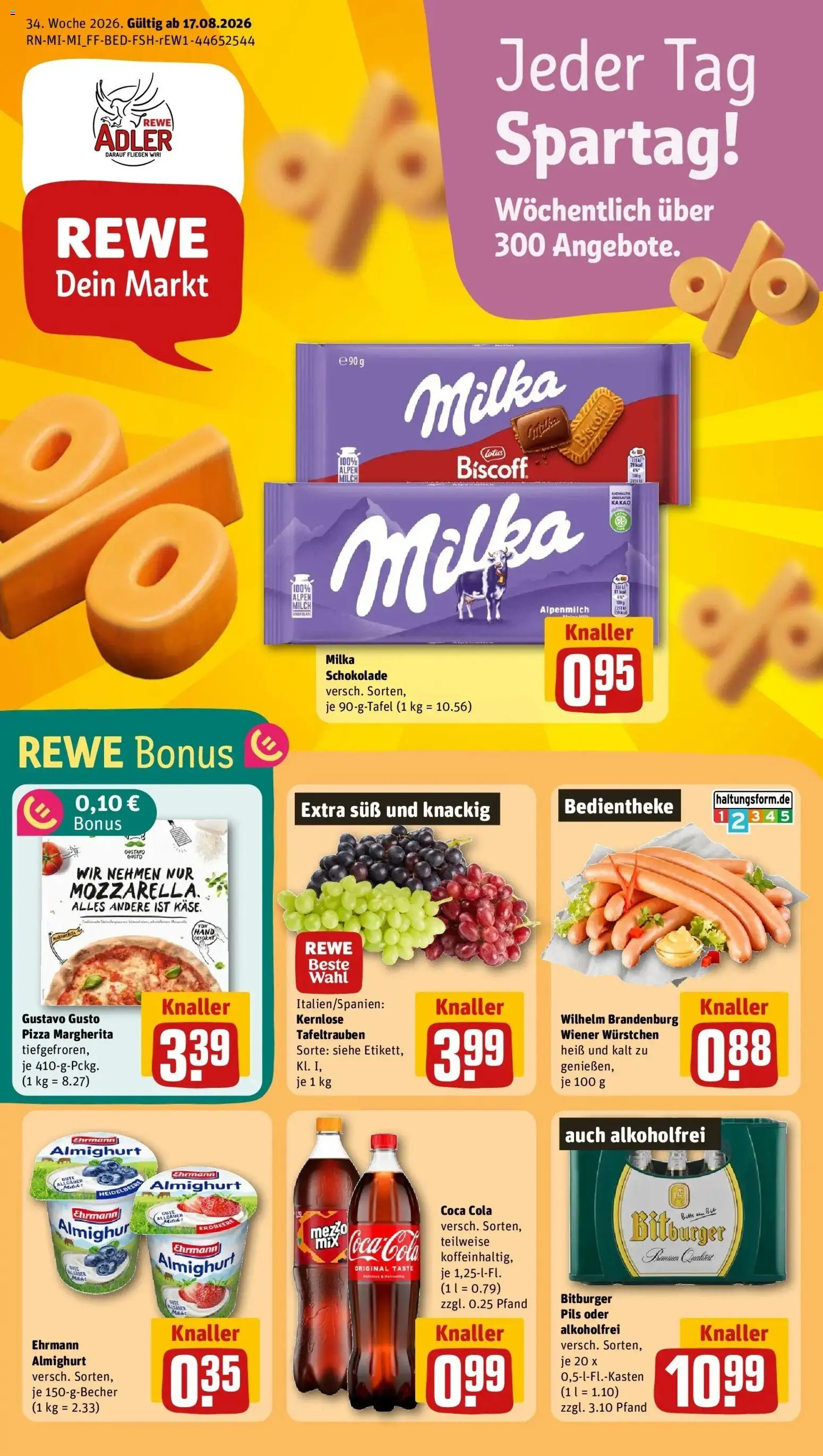 Vorschau von dem Prospekt des Geschäftes Rewe, gültig ab dem 17.08.2026