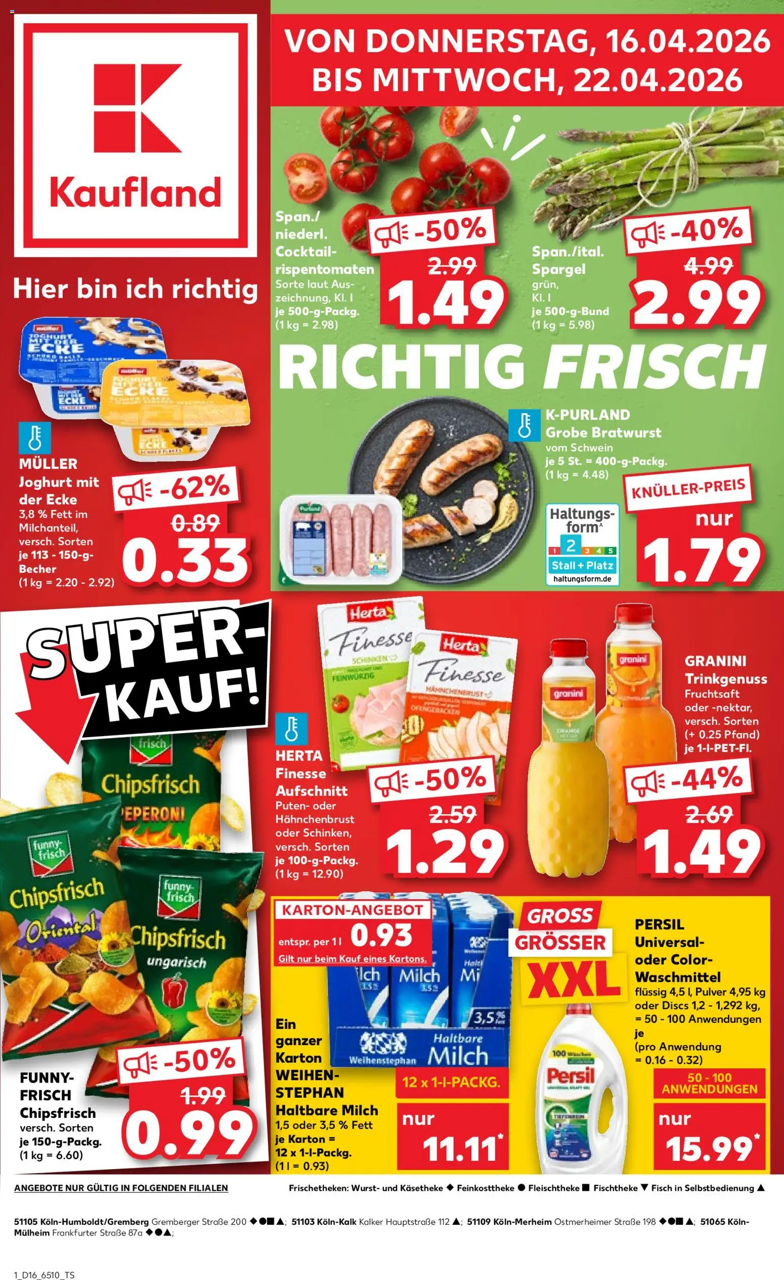 Voorbeeld van Kaufland DE - DE Folder Köln van winkel Kaufland DE geldig vanaf 16-04-2026 - Bratwurst
