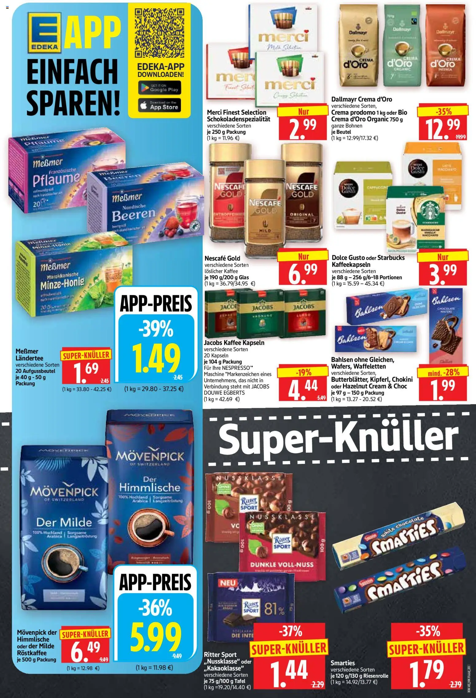 Vorschau von dem Prospekt des Geschäftes HERKULES, gültig ab dem 02.11.2026 - Starbucks, Ritter sport, Dallmayr, Merci, Nescafe, Smarties, Messmer, Löslicher Kaffee