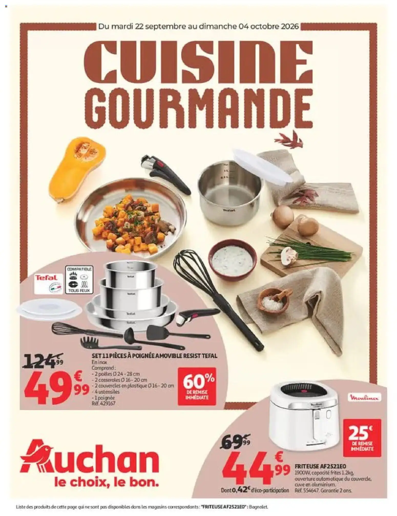 Prévisualisation de Auchan Cuisine gourmande hypers du magasin Auchan formulaire valide 22/09/2026