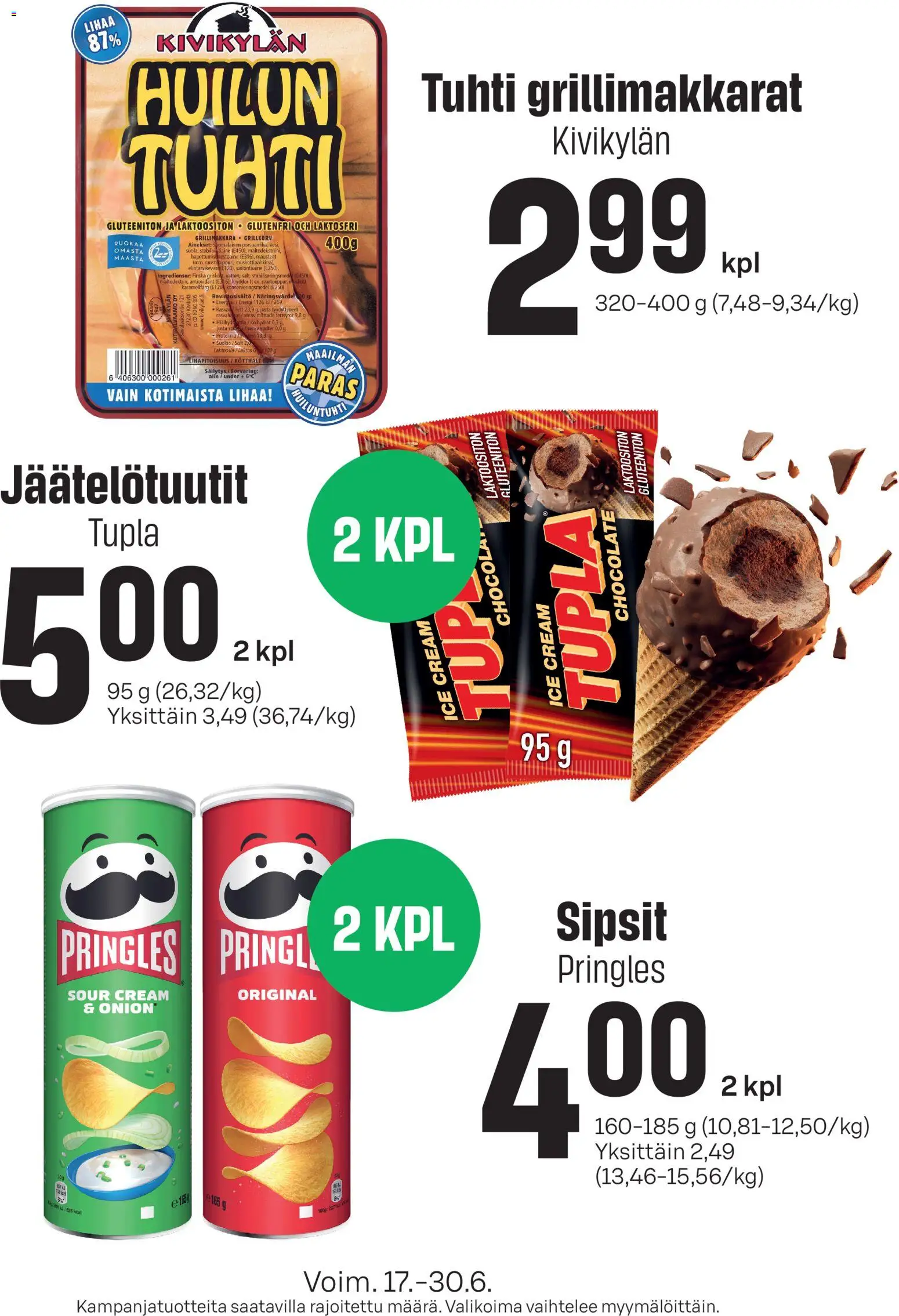 Kaupan Sale Sale tarjoukset ilmoitukset esikatselu, voimassa 17/06/2026
