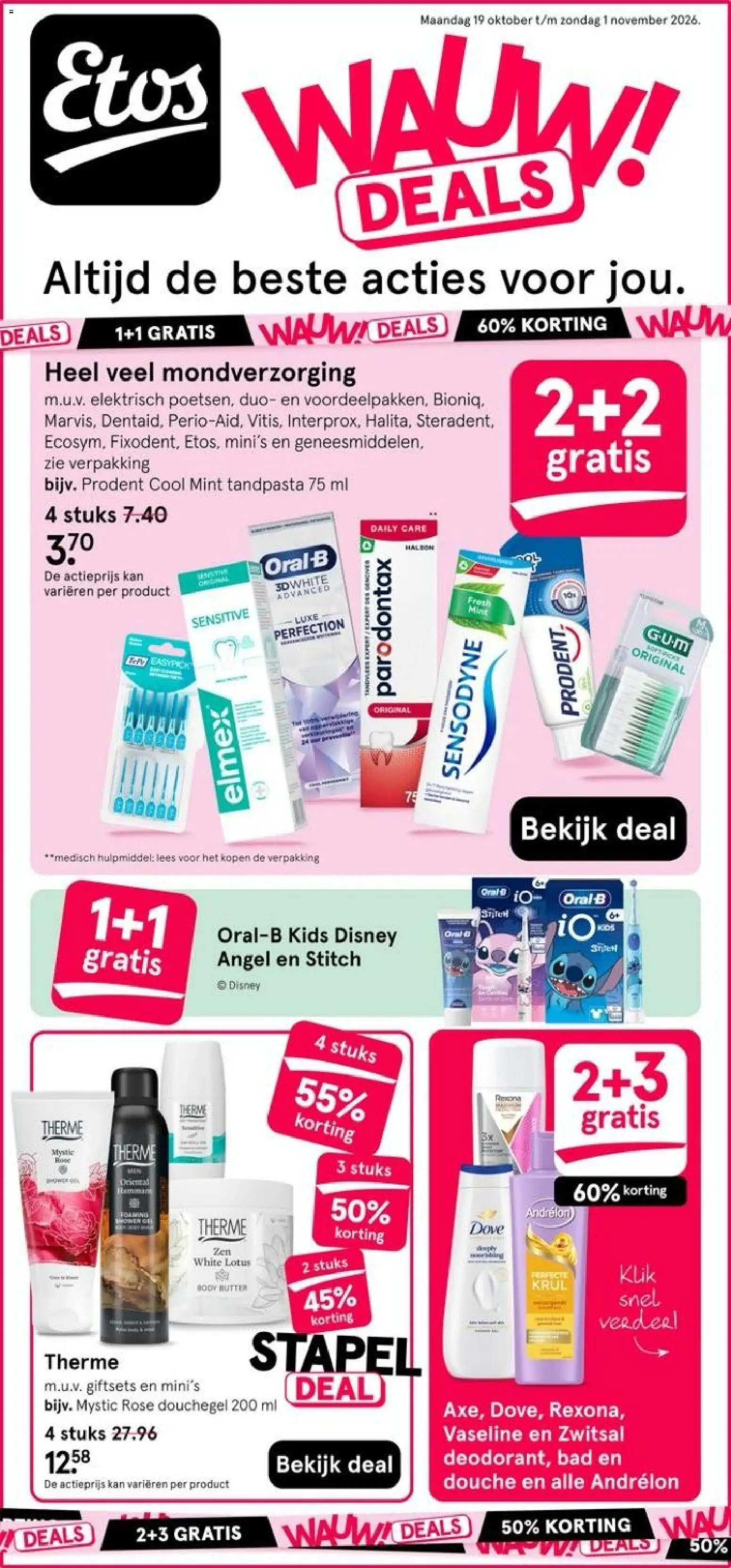 Voorbeeld van Etos folder van winkel Etos geldig vanaf 19-10-2026