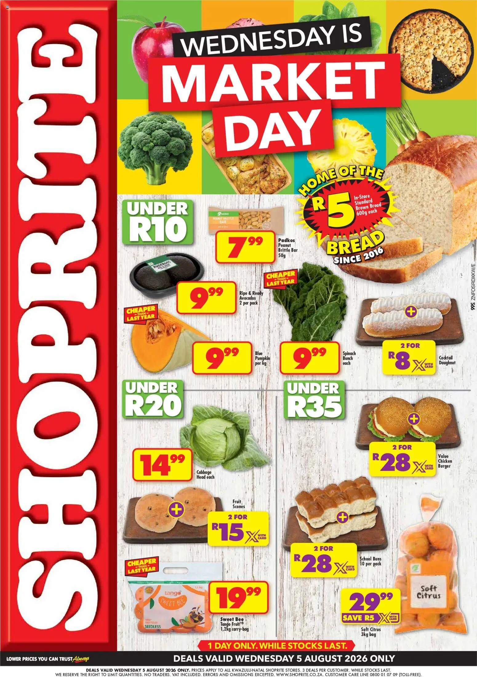 Preview of Shoprite flyer valid from 05/08/2026 - Chicken, Bag, Fruit, Bread, Avocados, Buns