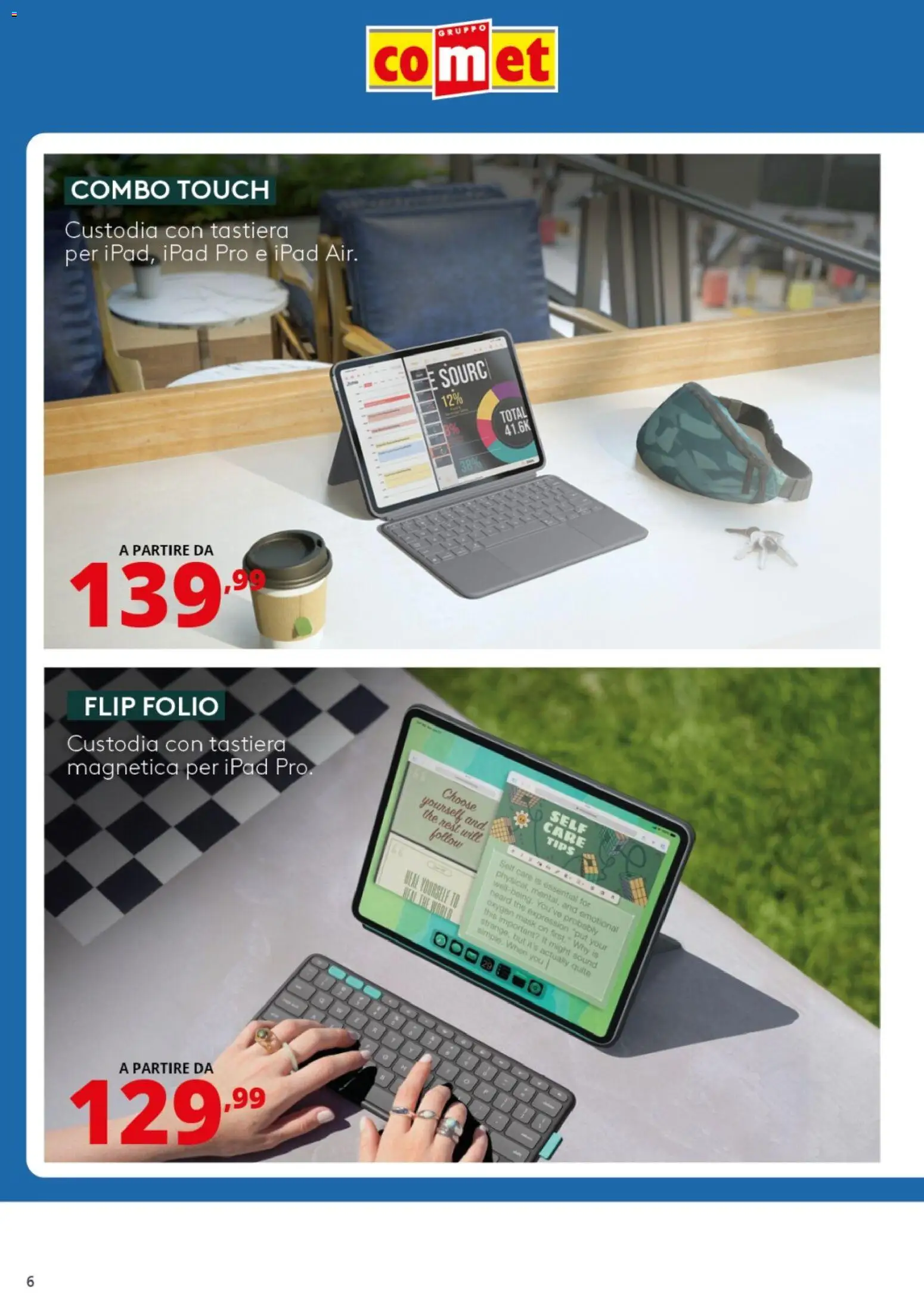 Anteprima dell'opuscolo Comet volantino Logitech dal negozio Comet valido da 03/09/2026 - Ipad, The, Tastiera