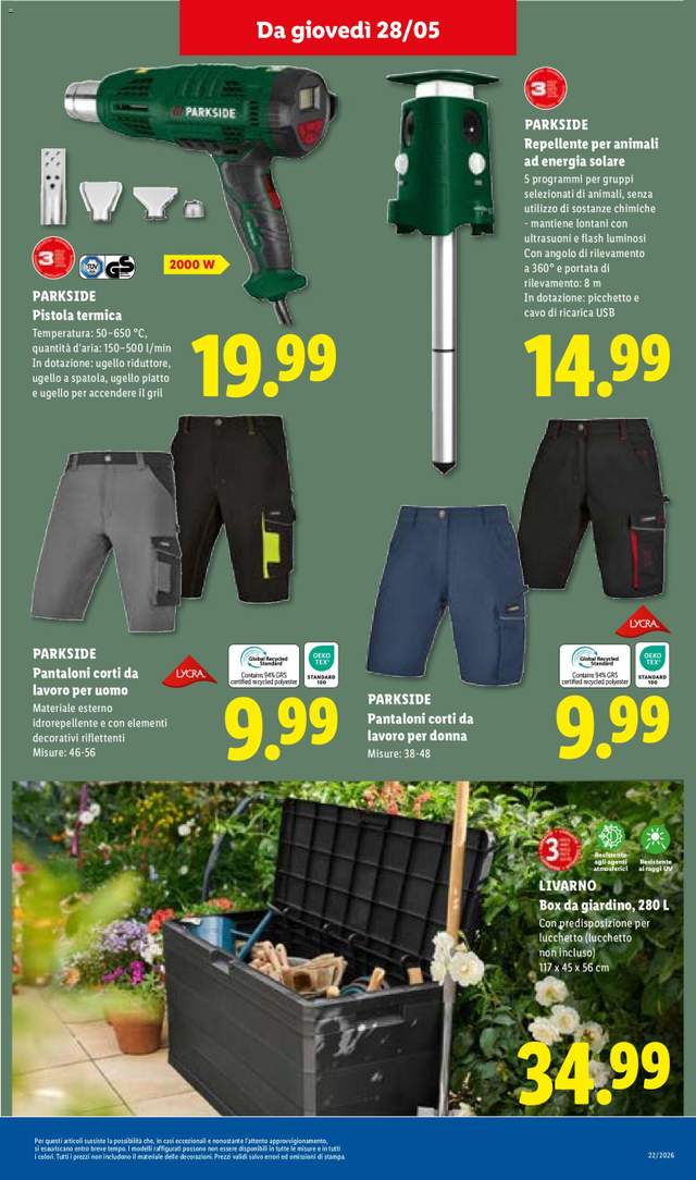Nuovo volantino Lidl dal 28/05