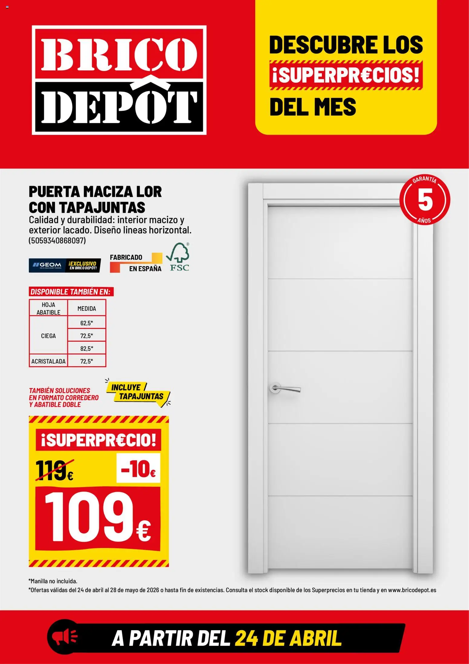 Vista previa del folleto de la tienda Brico Depôt válido desde el 24/04/2026 