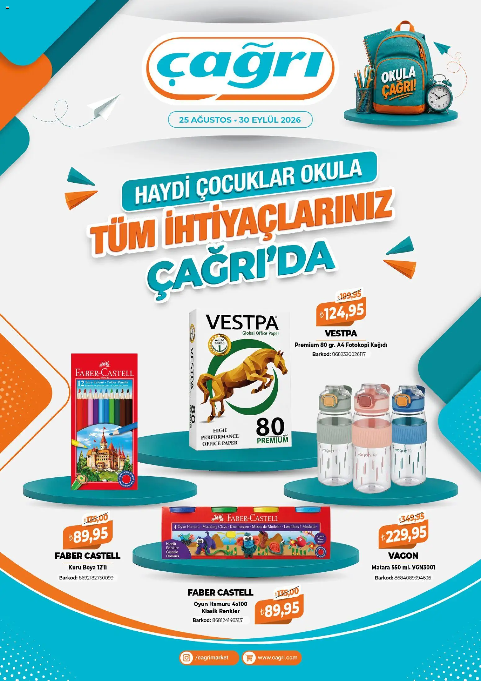 Çağrı Market Çağrı Market - Kırtasiye Katalog 25.08.2026 - Broşürünün önizlemesi